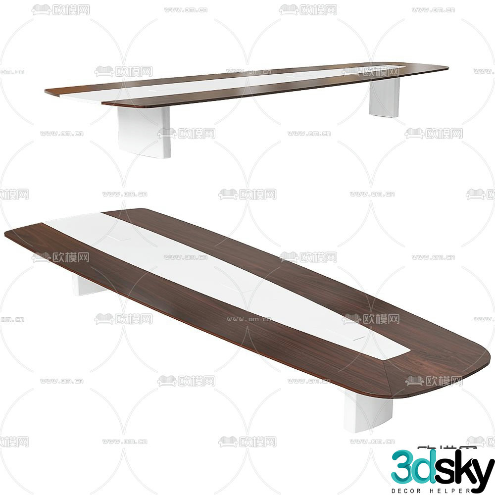 Unit modern conference table conference table 3d model