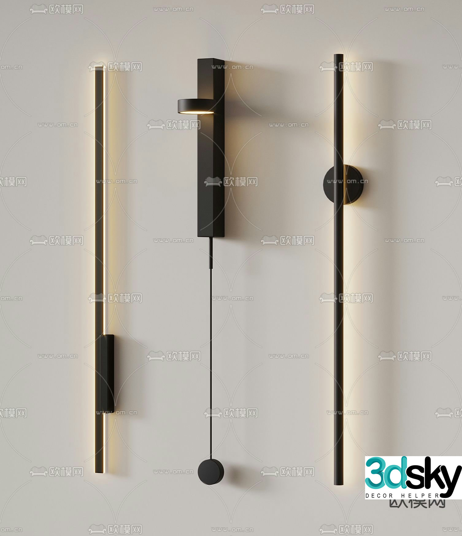 Art wall lamp lighting 3d model