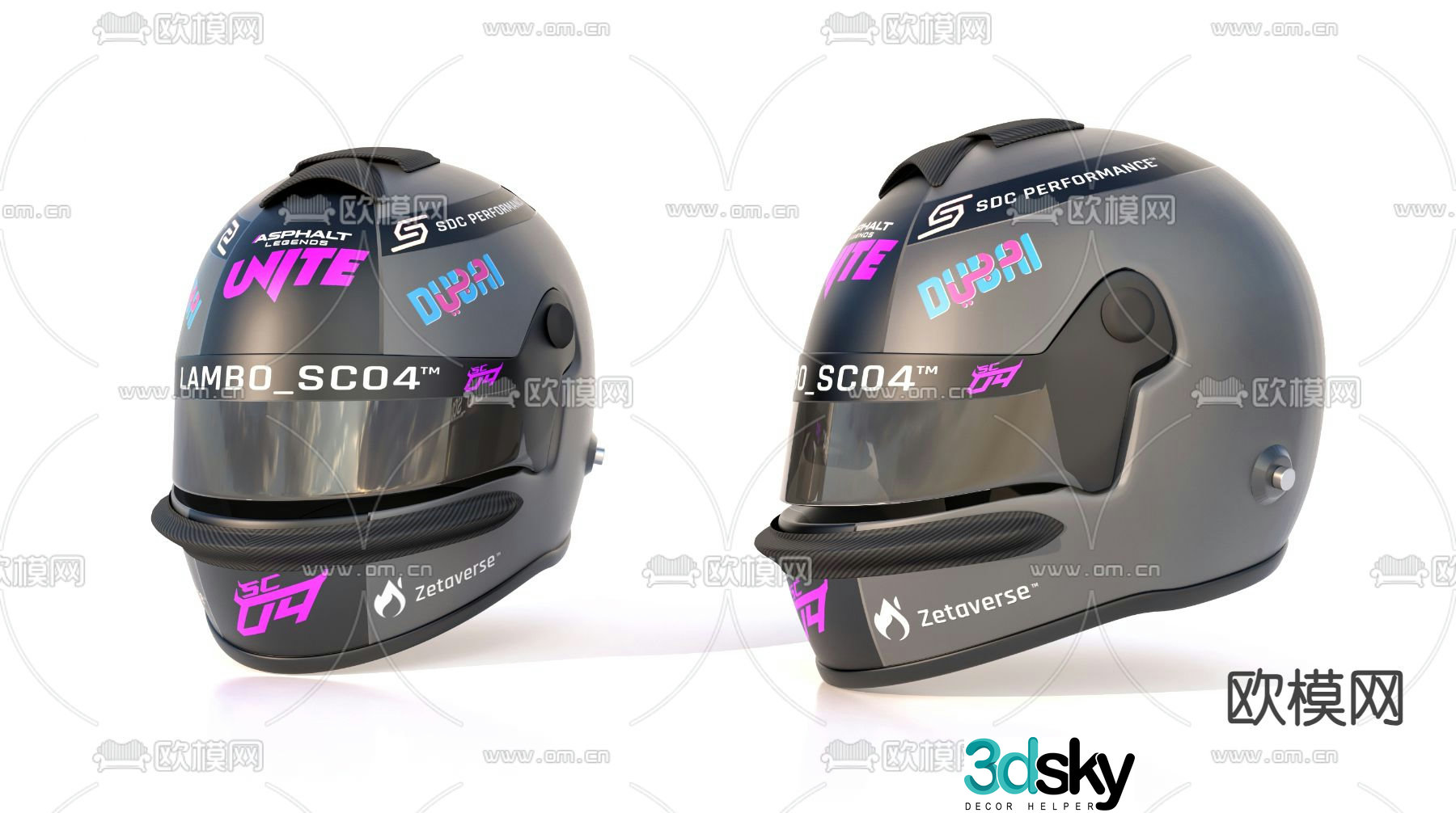 motorcycle helmet racing helmet 3d model
