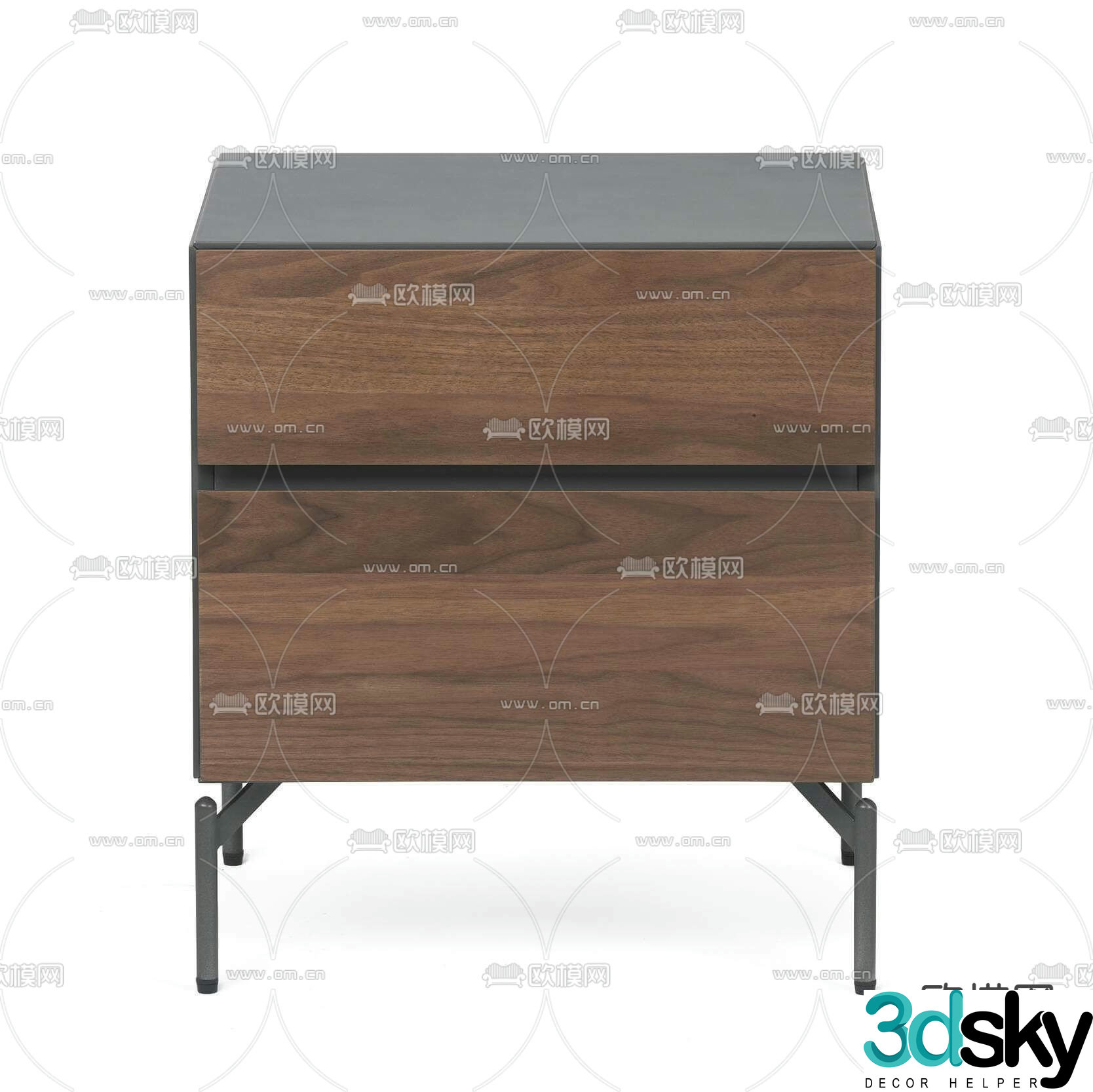 Drawer bedside table 3d model