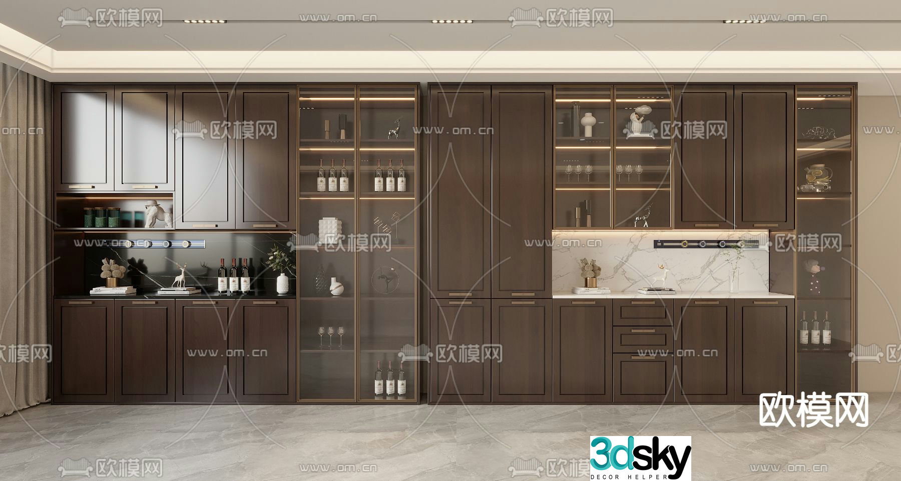 New Chinese wine cabinet 3D model