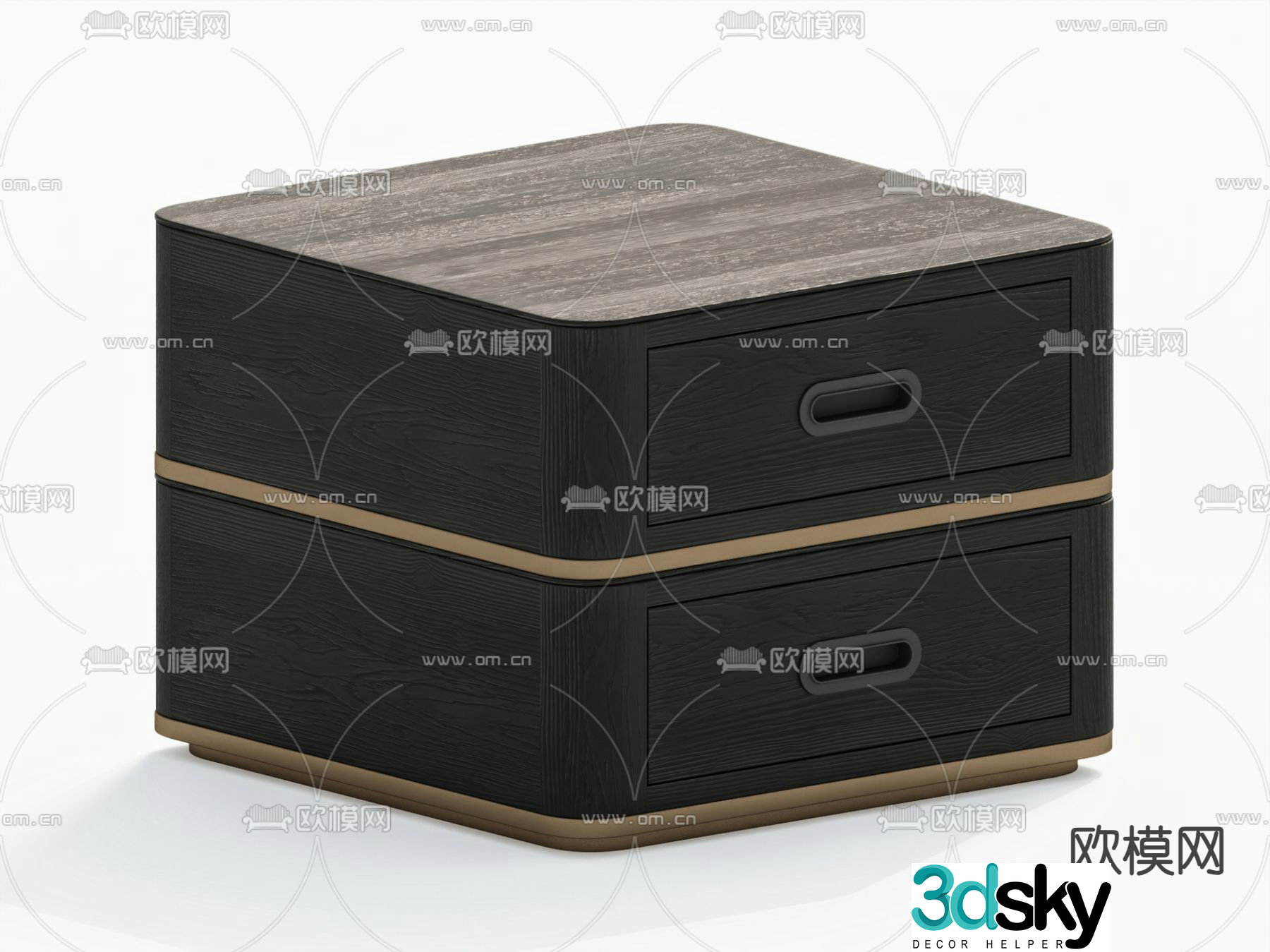 Modern bedside table 3d model