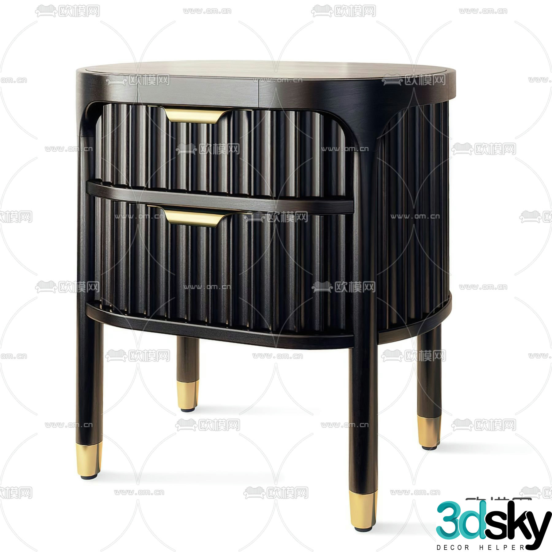 Nordic bedside table 3d model