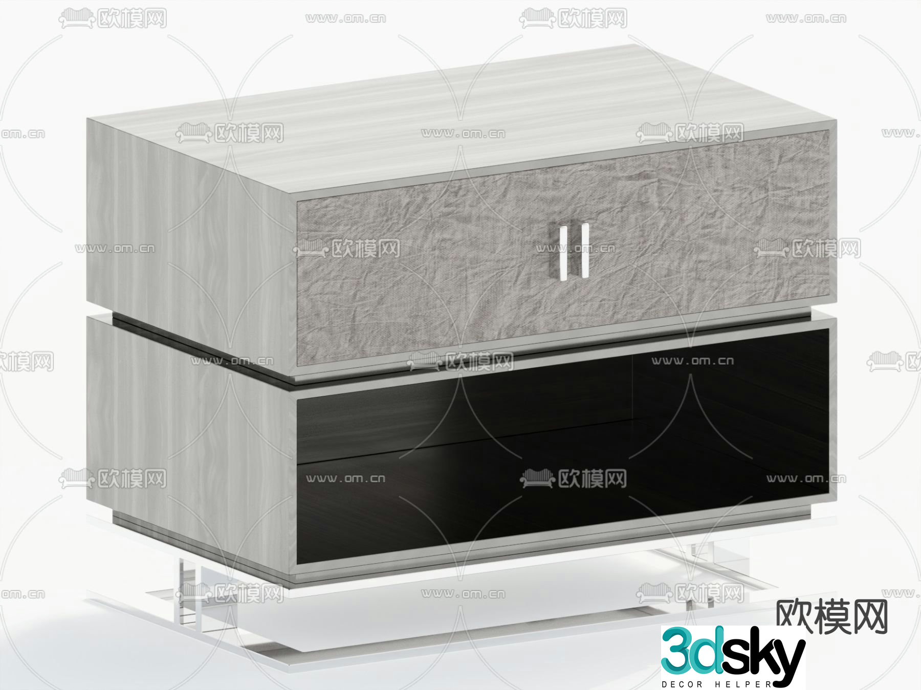 Modern bedside table 3d model