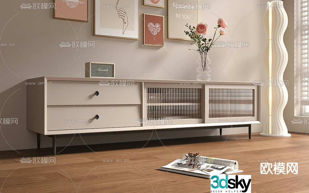Modern TV cabinet 3d model