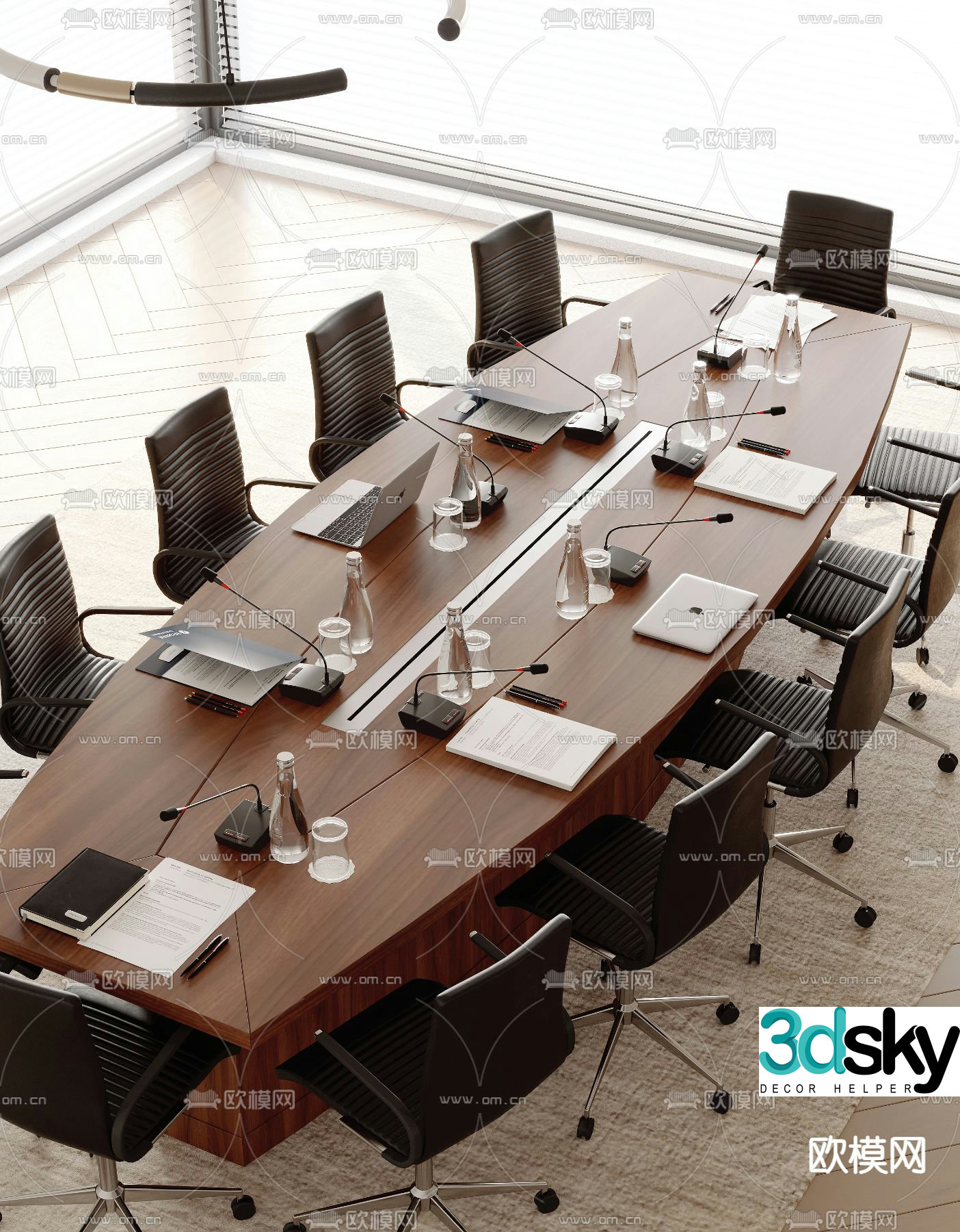 Modern conference table conference table 3d model