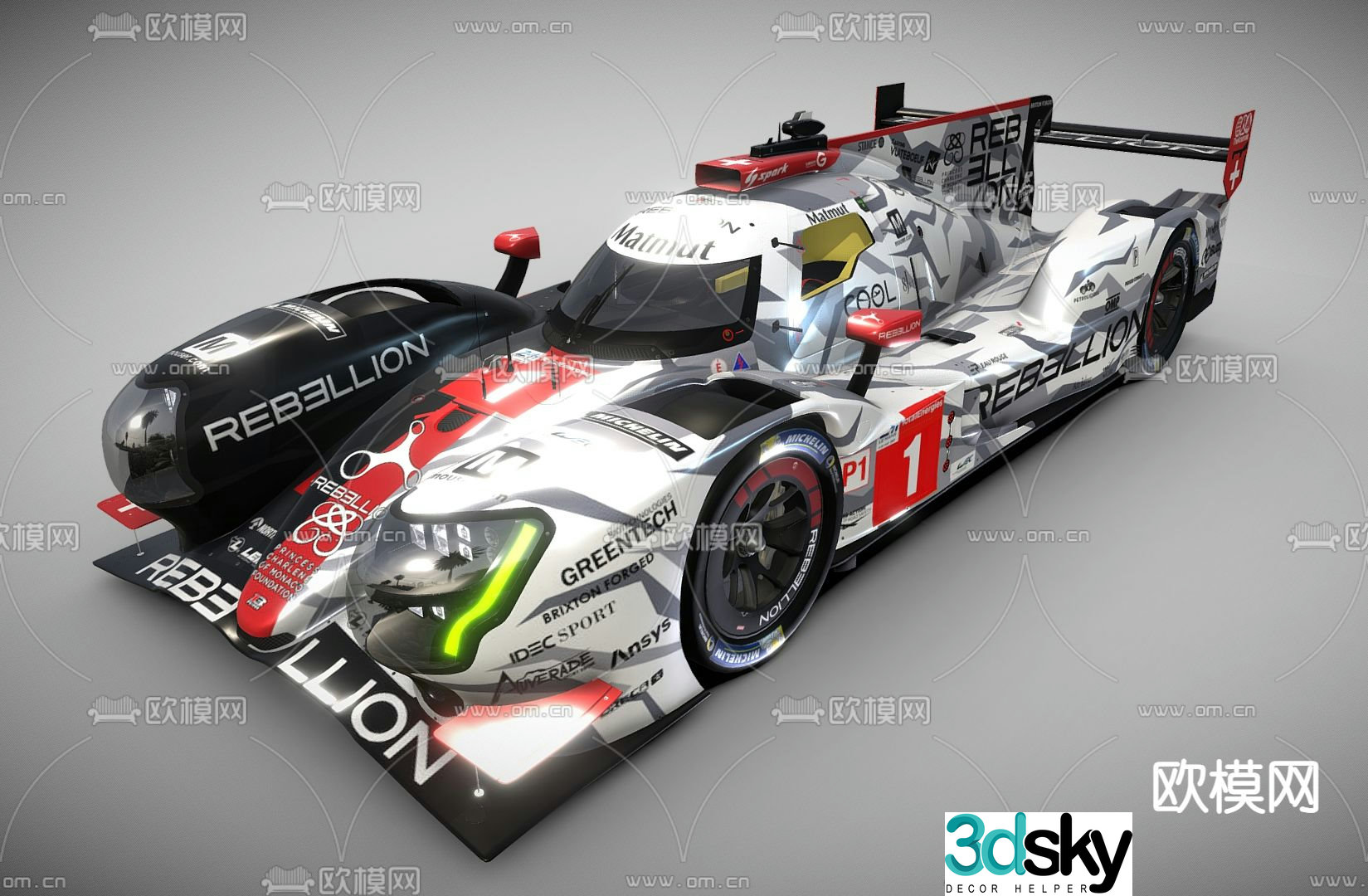 car racing 3d model