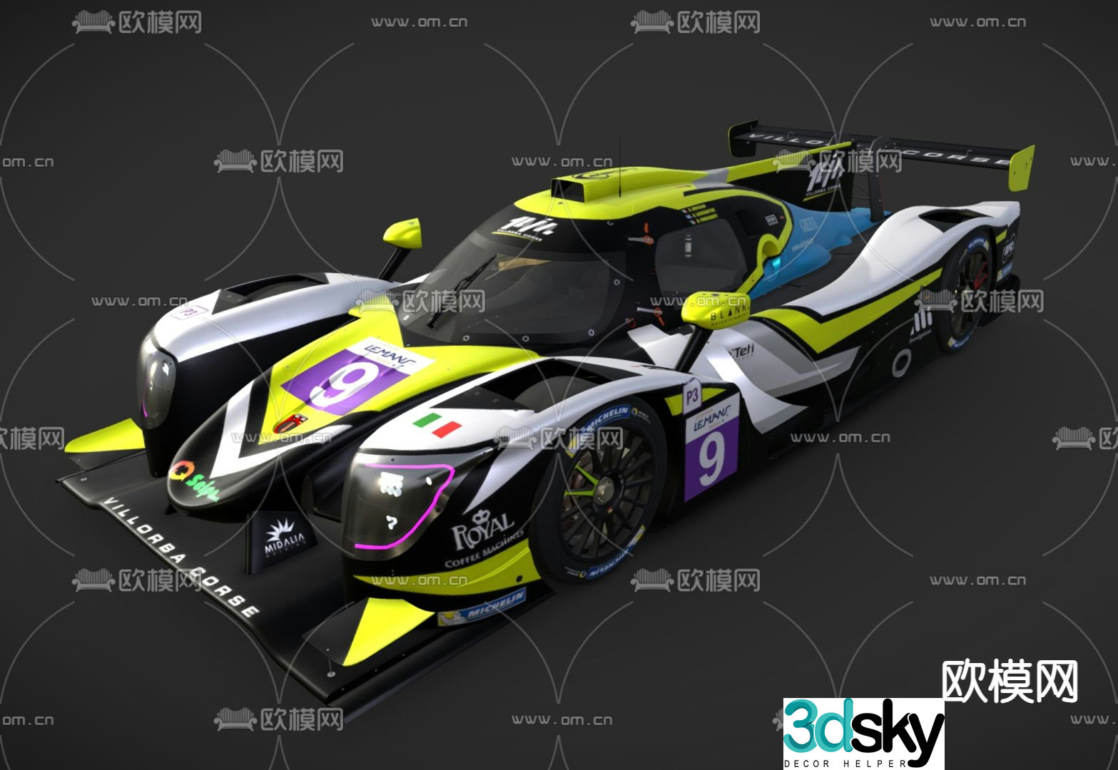 car racing fashion train 3d model