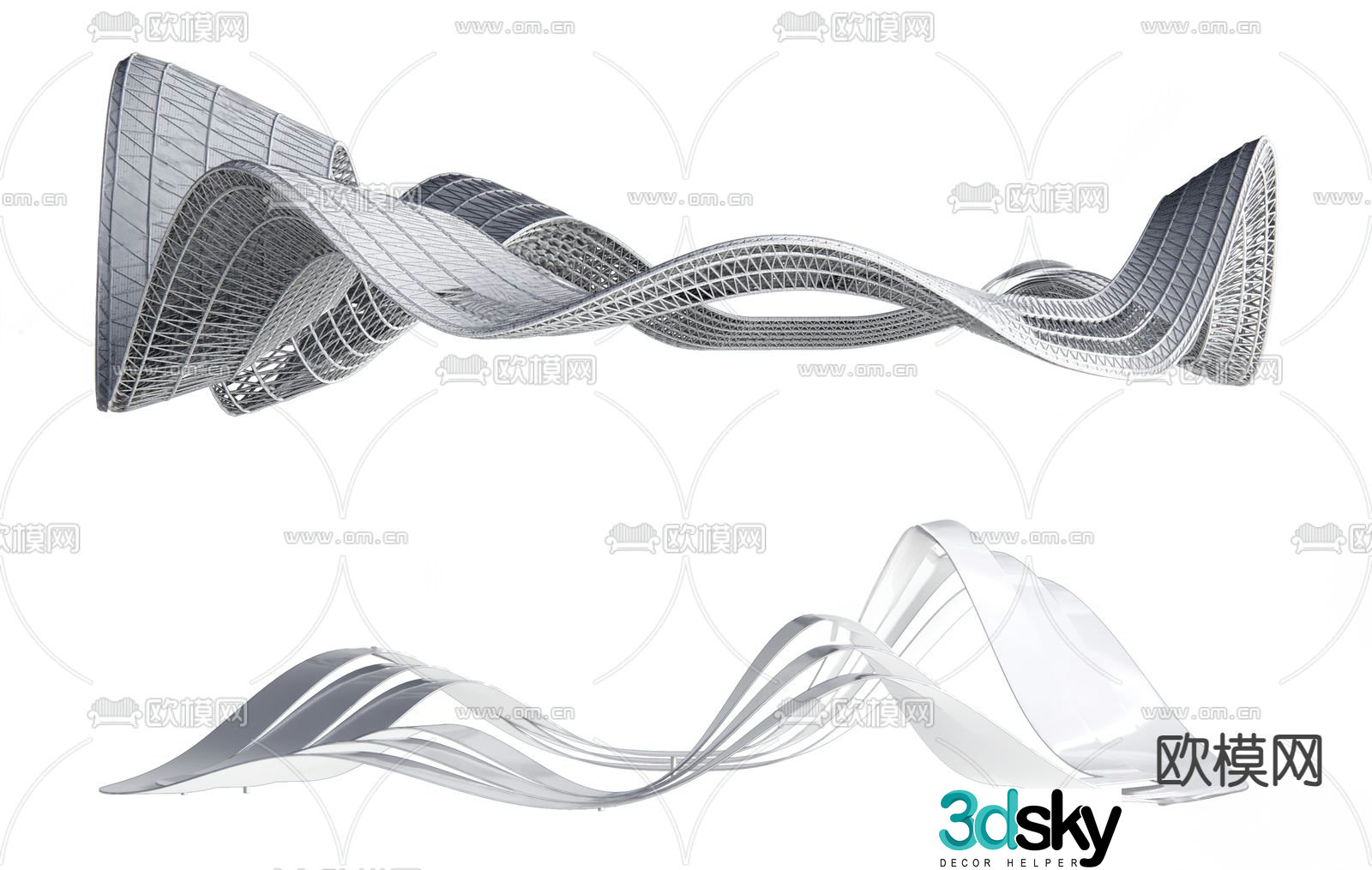 Landscape gallery special-shaped gallery 3D model