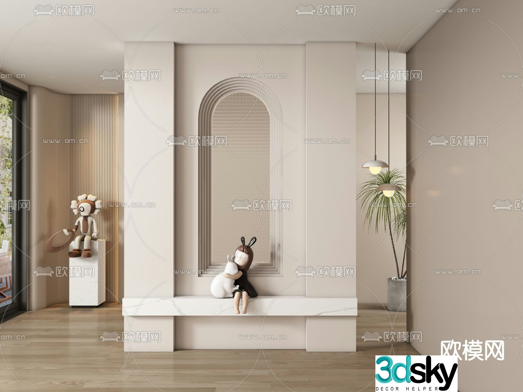 Entrance entrance hall entrance hall partition 3D model