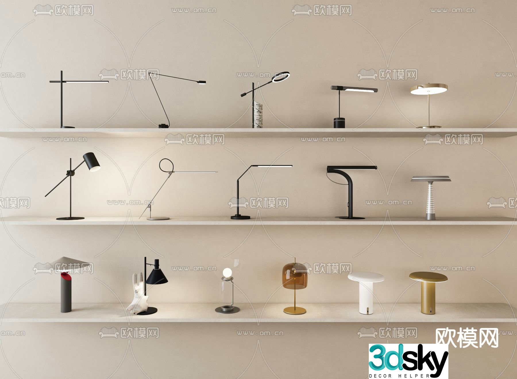 Desk lamp Desktop lamp 3d model