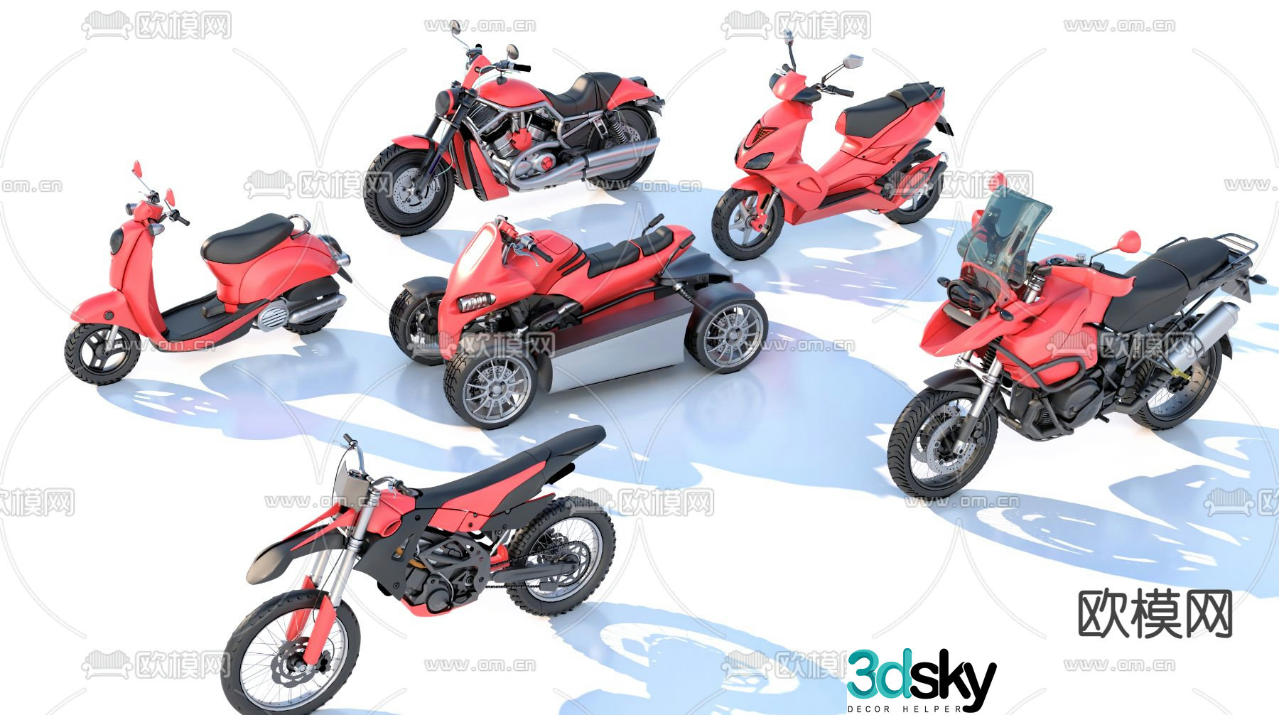 motorcycle electric vehicle dune buggy 3d model
