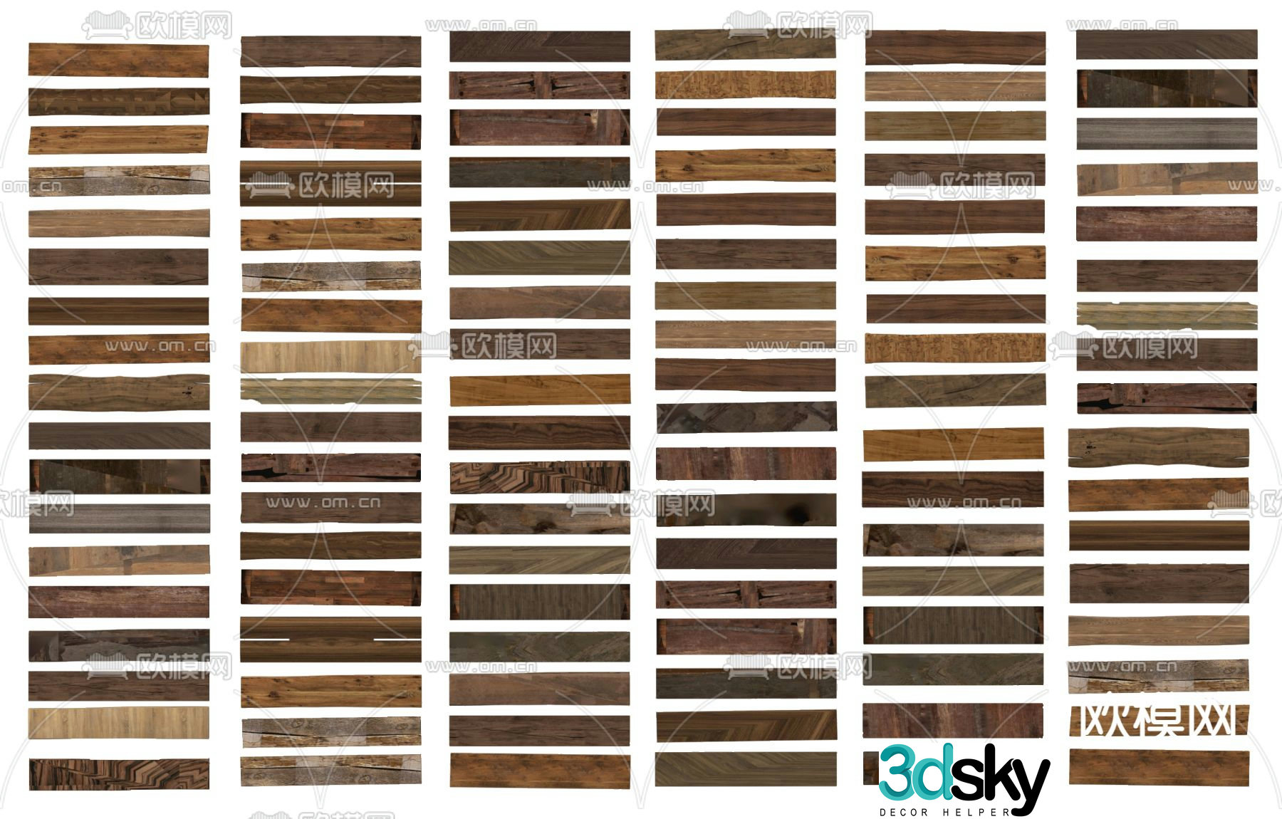 old plank old wood wood pile wood pile 3d model