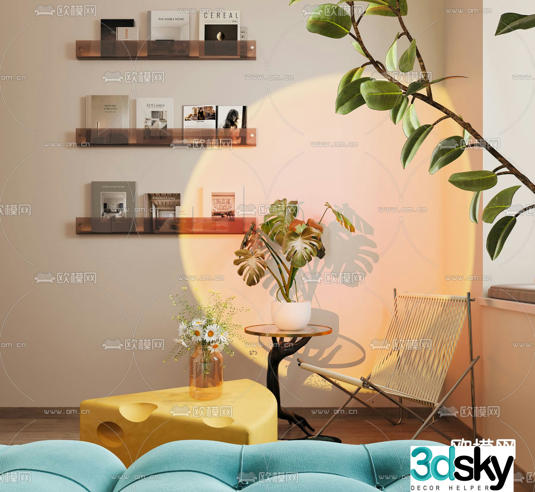 sunset lamp sunset lamp decorative lamp 3d model