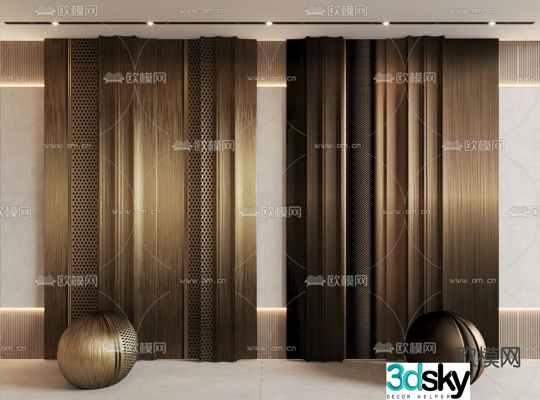 Stainless steel background wall Stainless steel plate Antique bronze plate 3d model