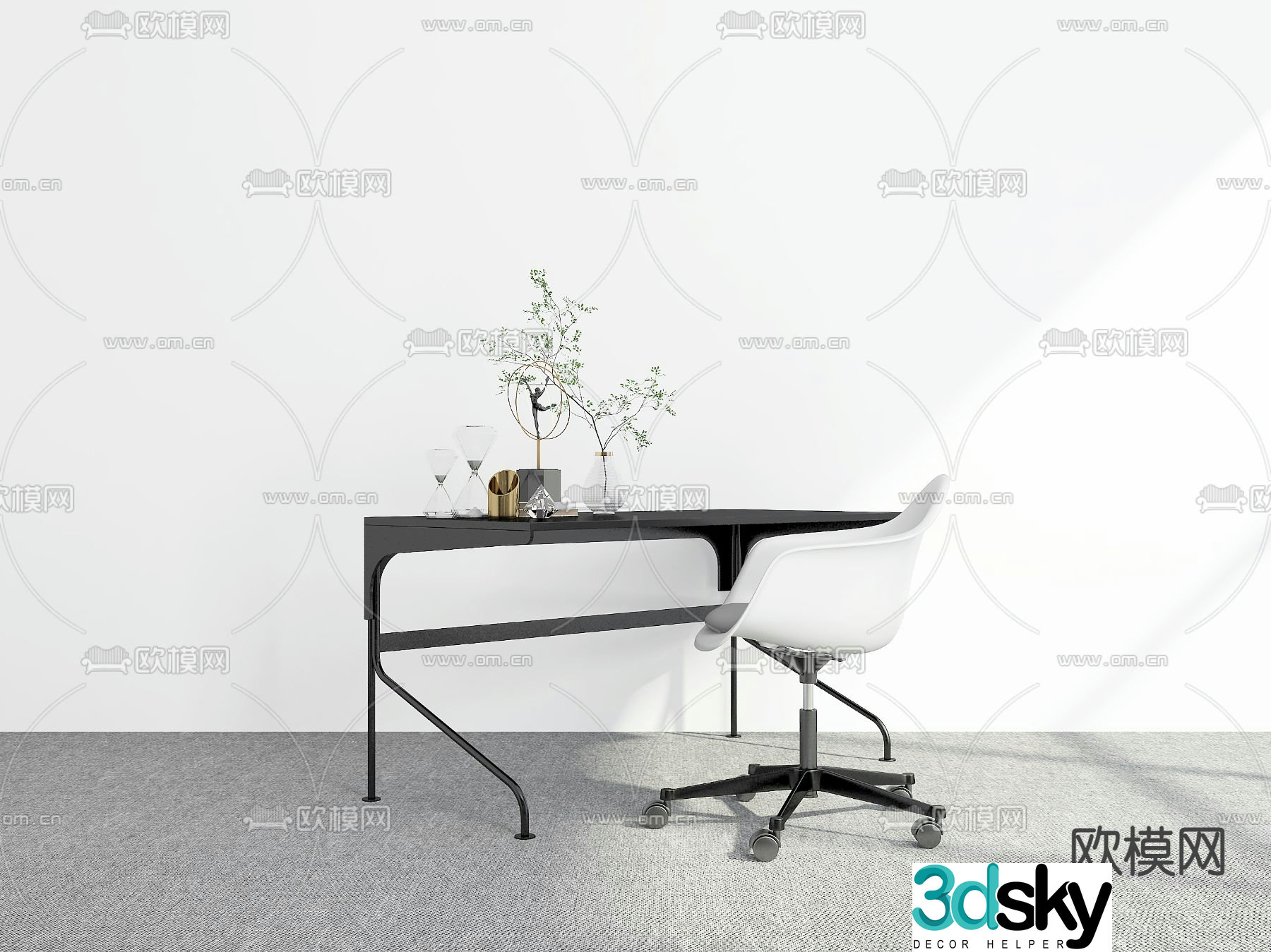 desk workbench 3d model