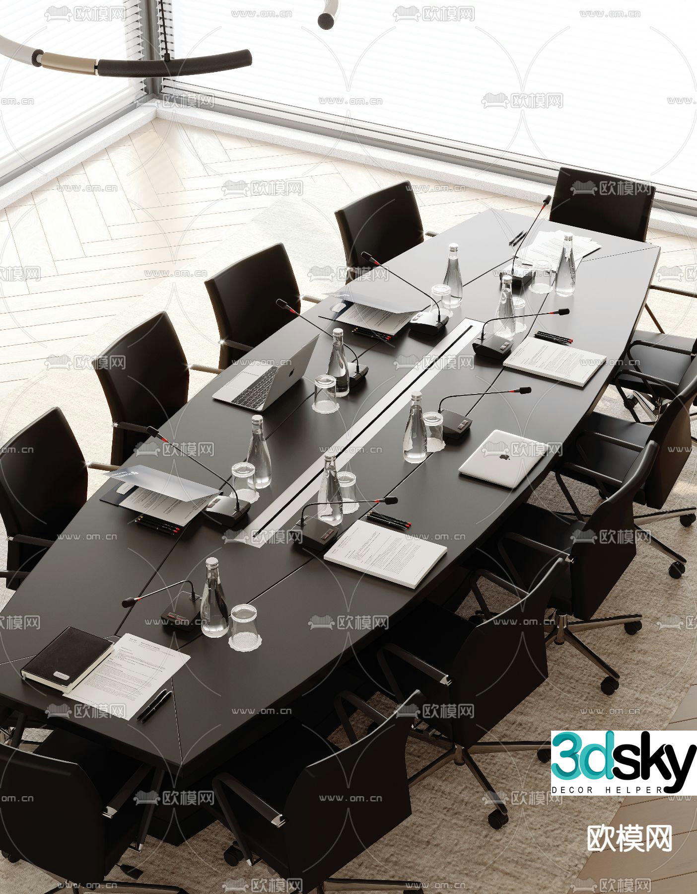 Modern conference table conference table 3d model