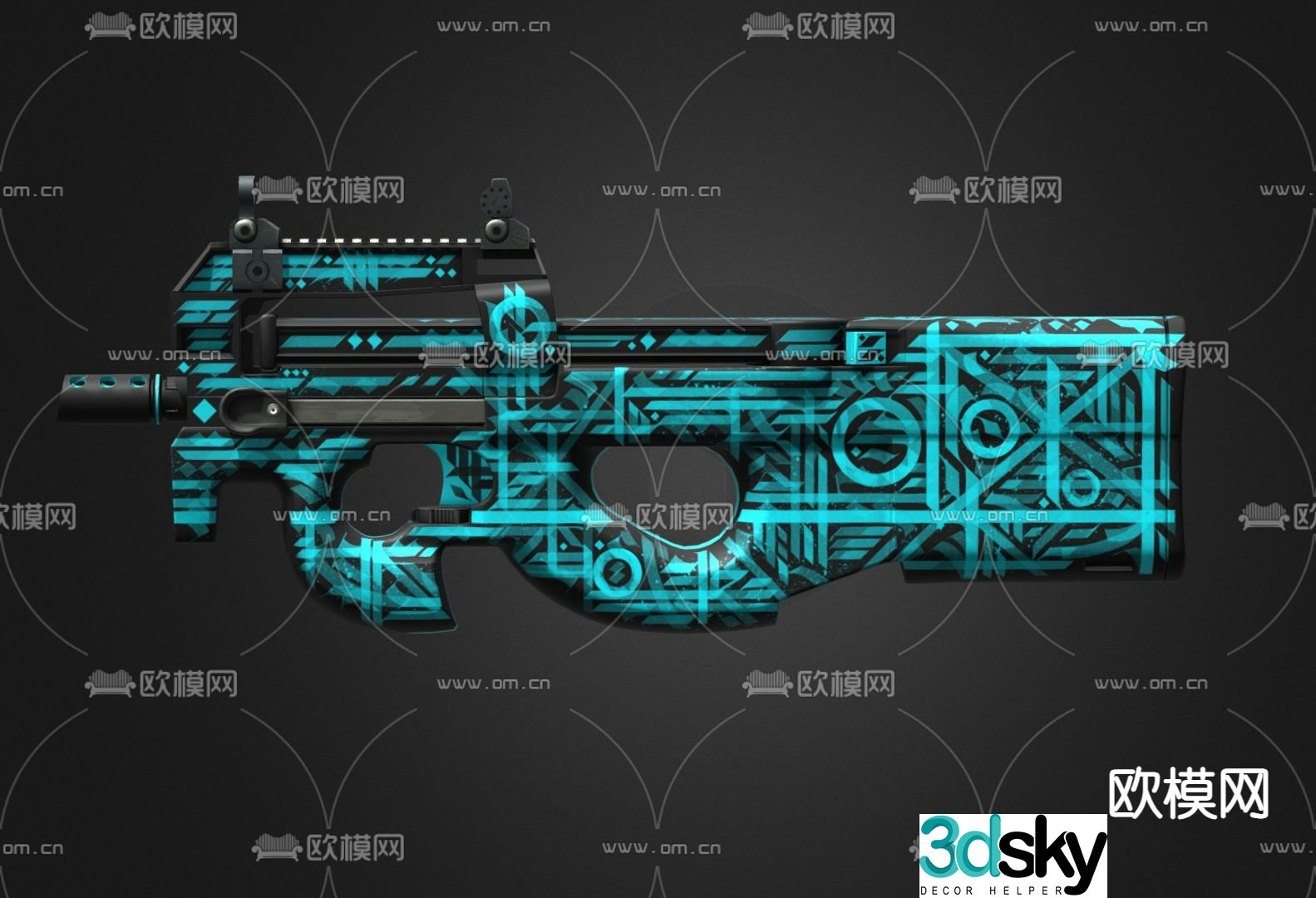 Technological weapons rifle firearms 3d model