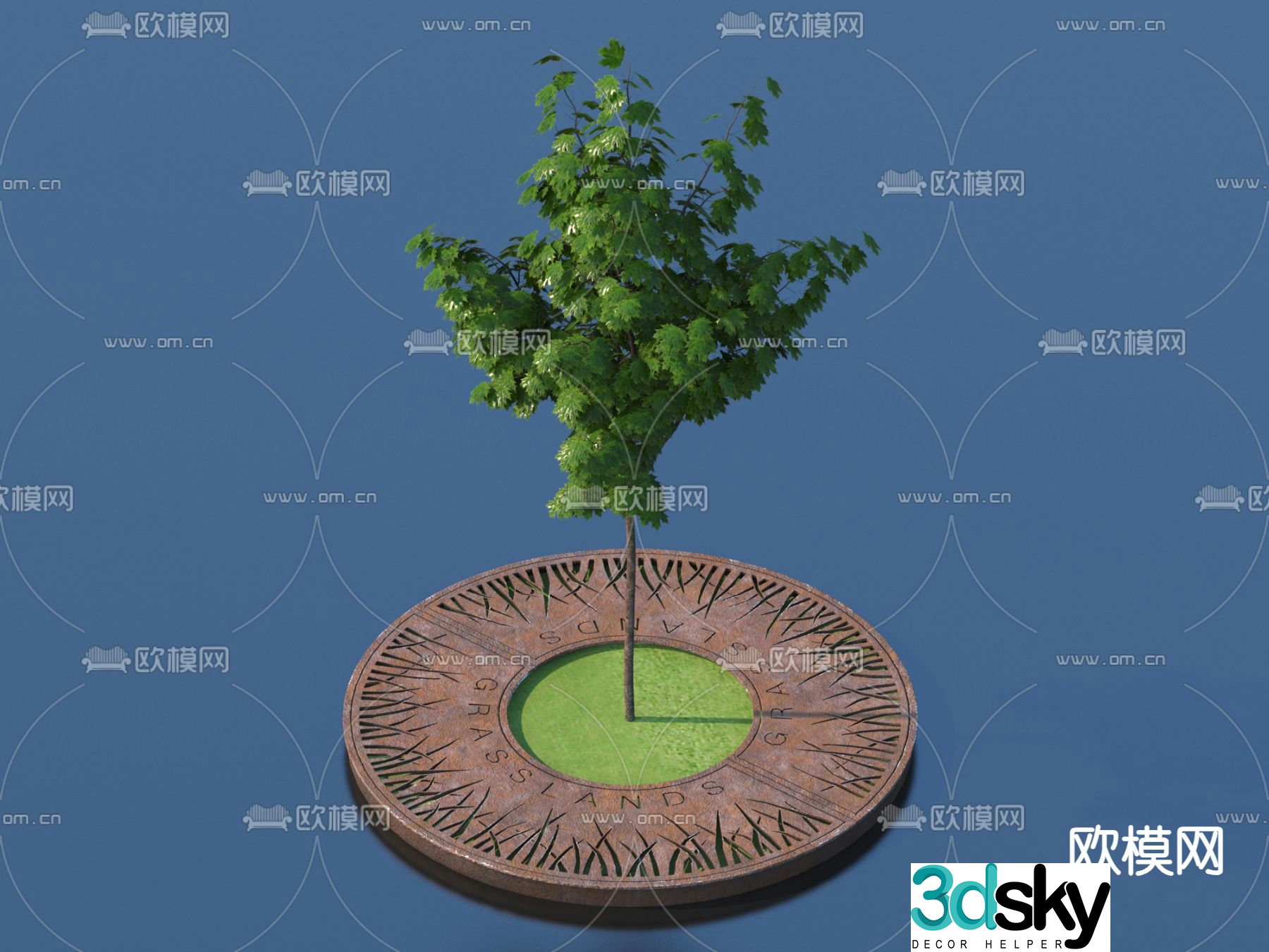tree pool landscape tree pool 3d model