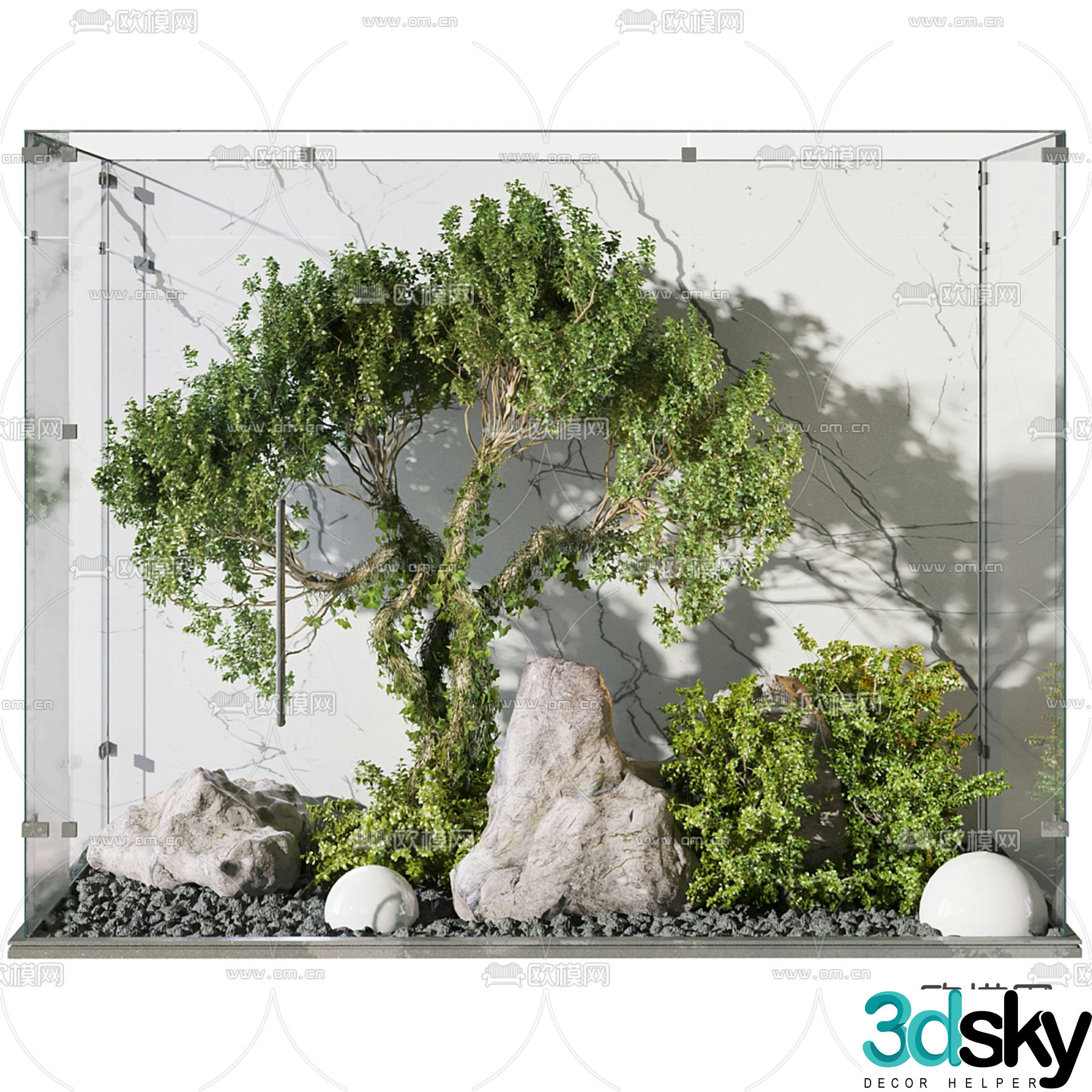 Indoor plant landscaping green plant landscape 3d model
