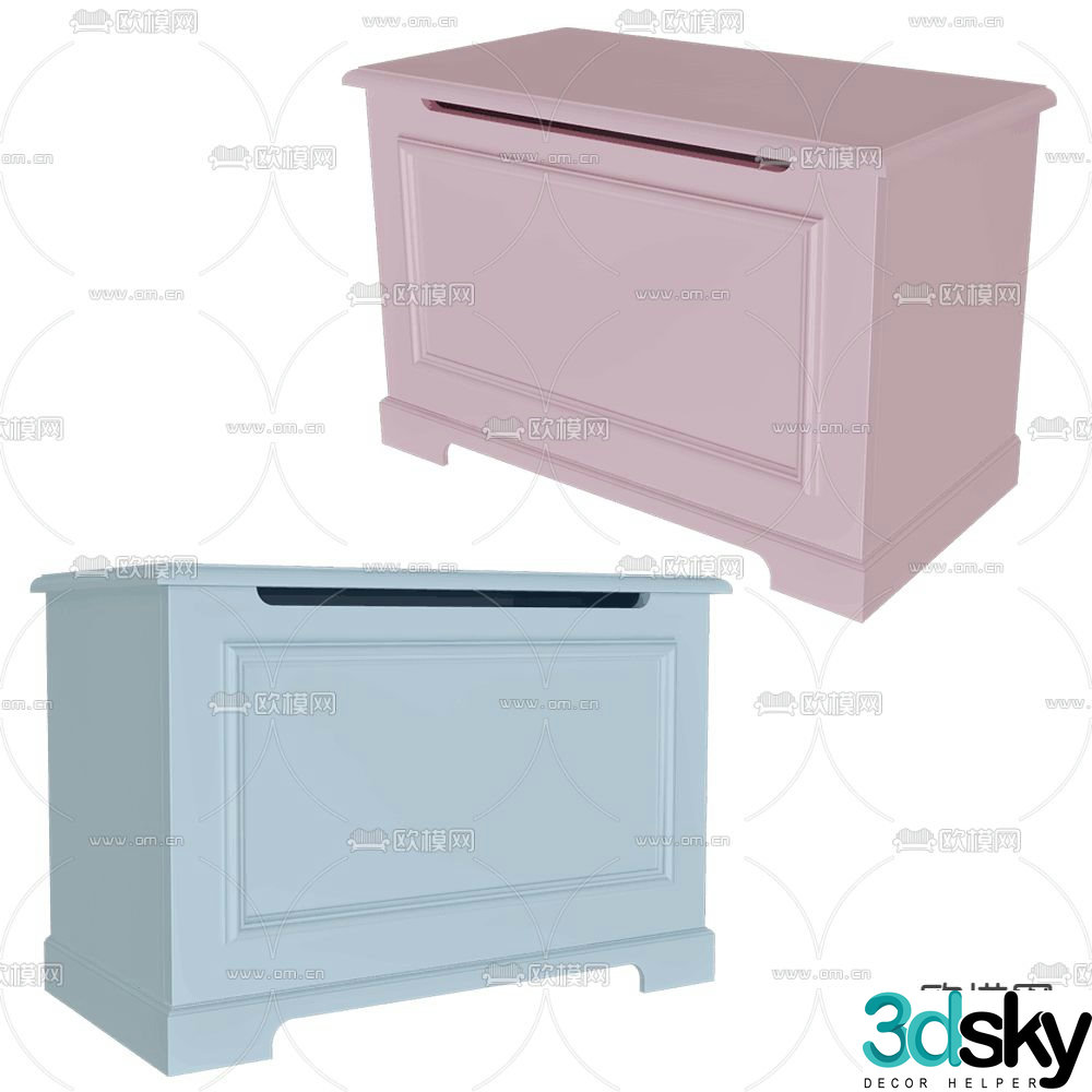 Bami bedside table children’s cabinet 3d model