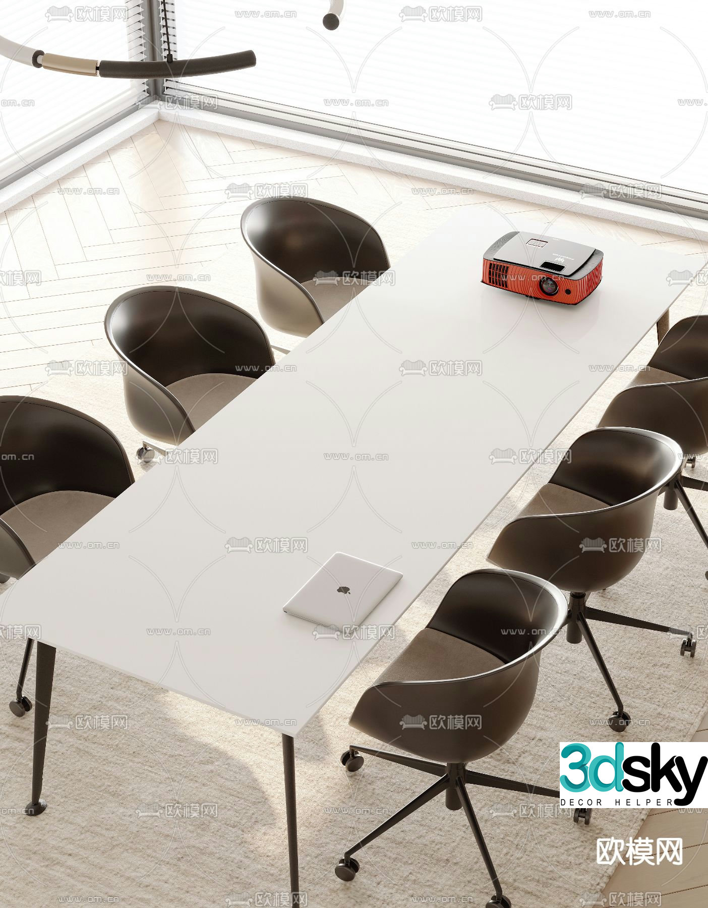 Conference tables and chairs conference table 3d model