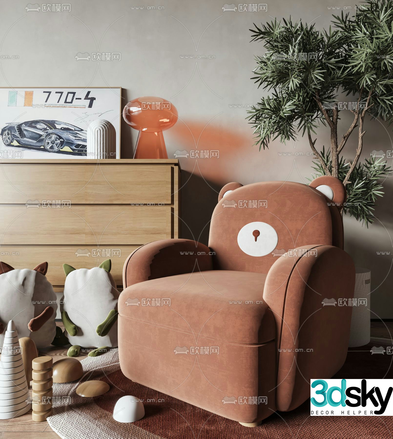 Children’s chair children’s sofa 3d model