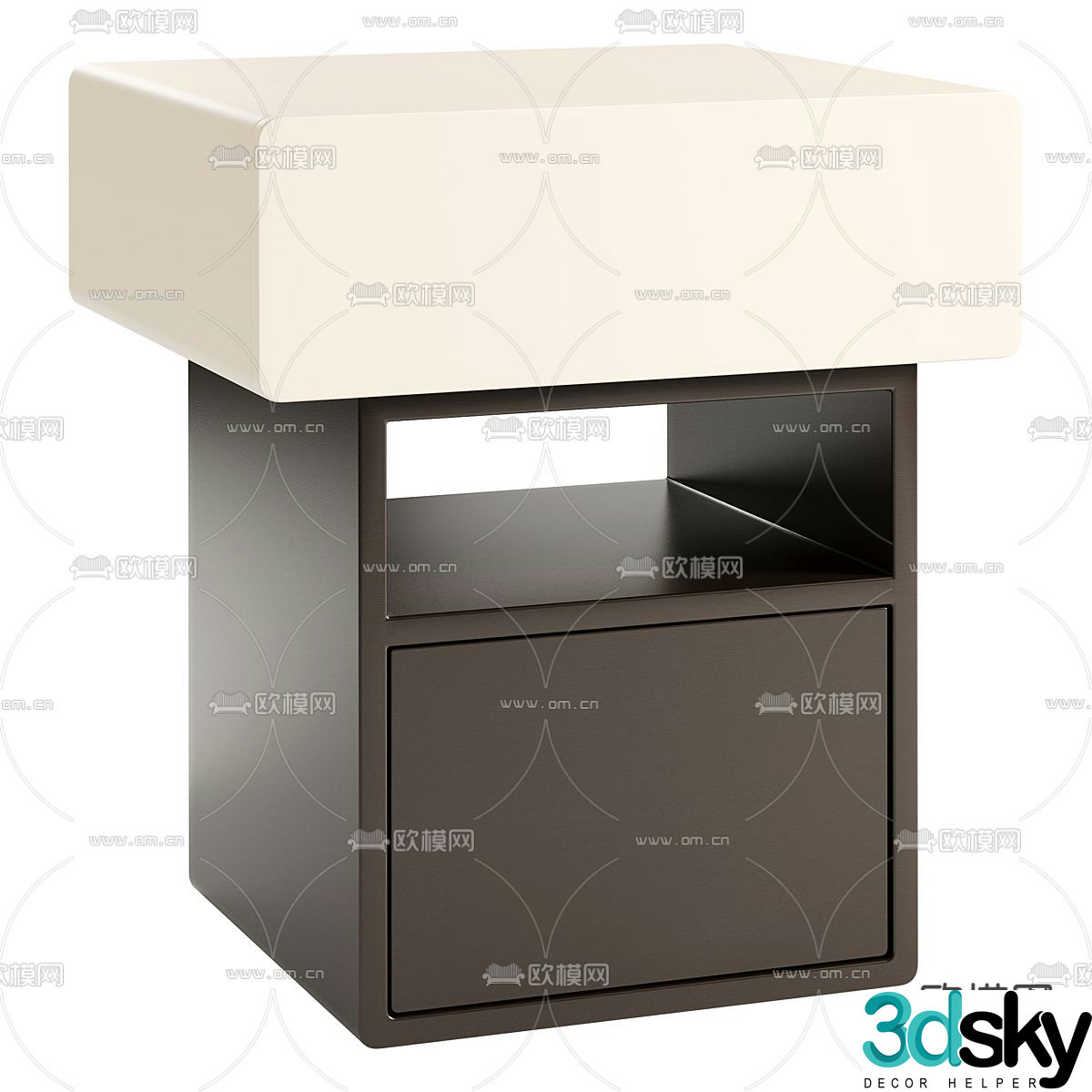 Modern bedside table 3d model