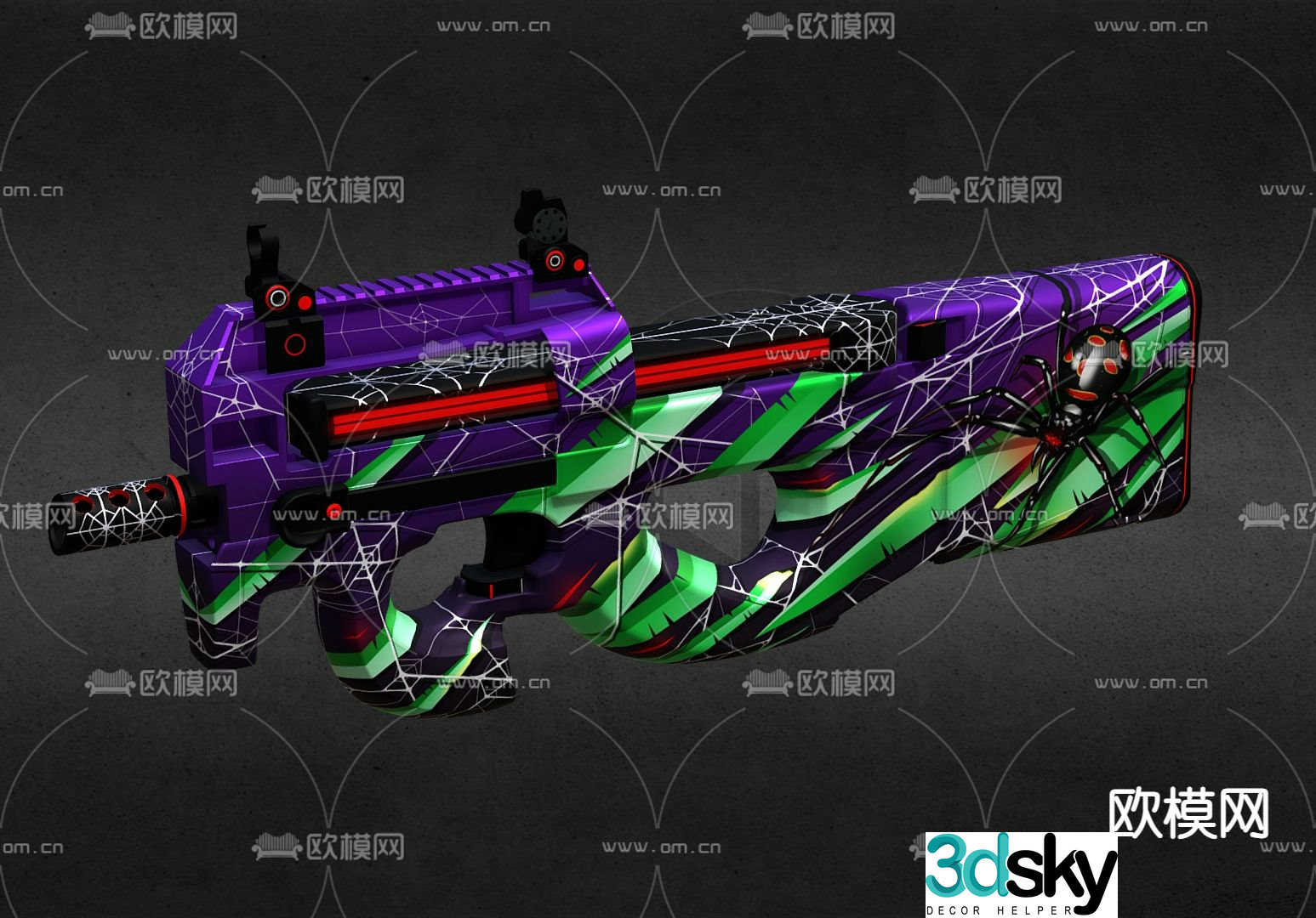 automatic rifle assault rifle 3d model