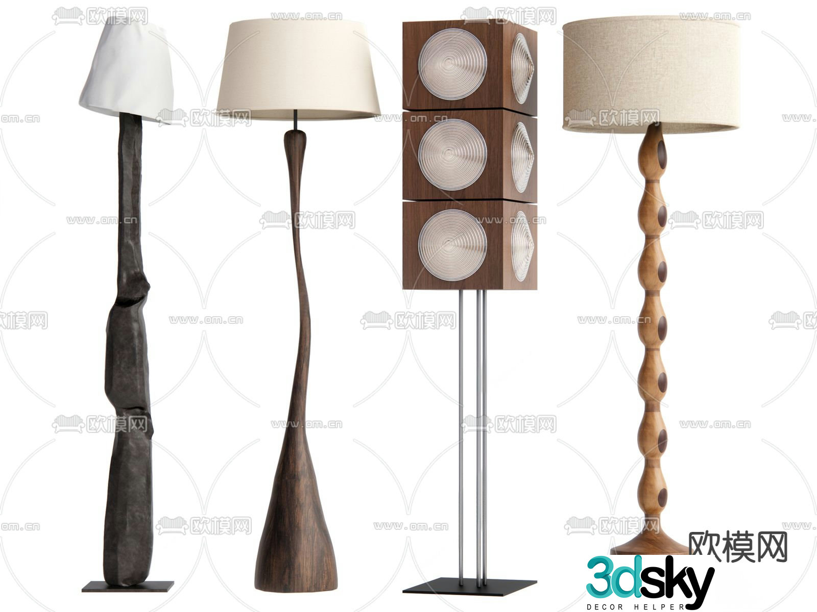 Wai Sad Floor Lamp Art Lamp 3D Model
