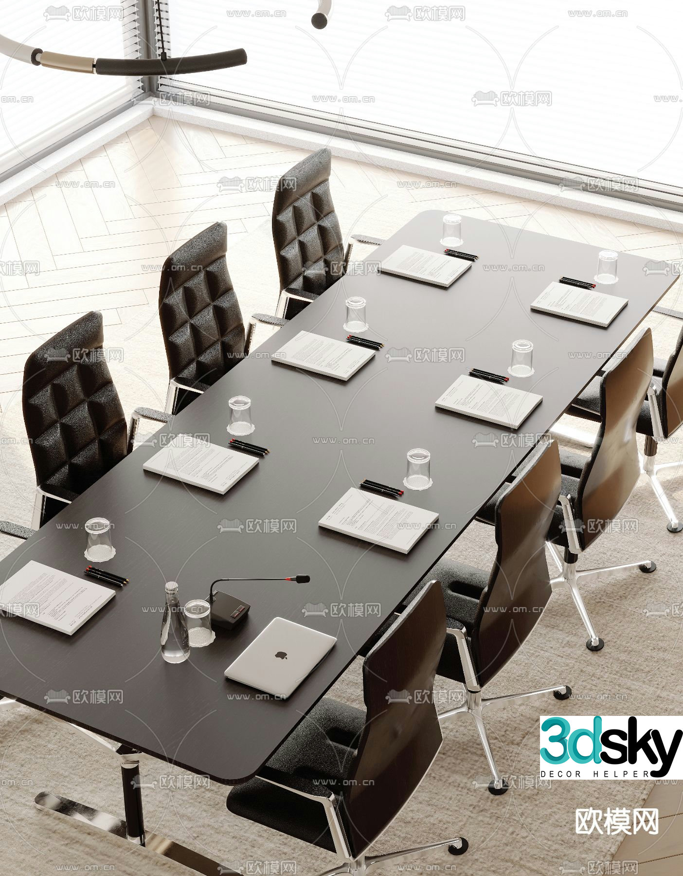 Modern conference table conference table 3d model