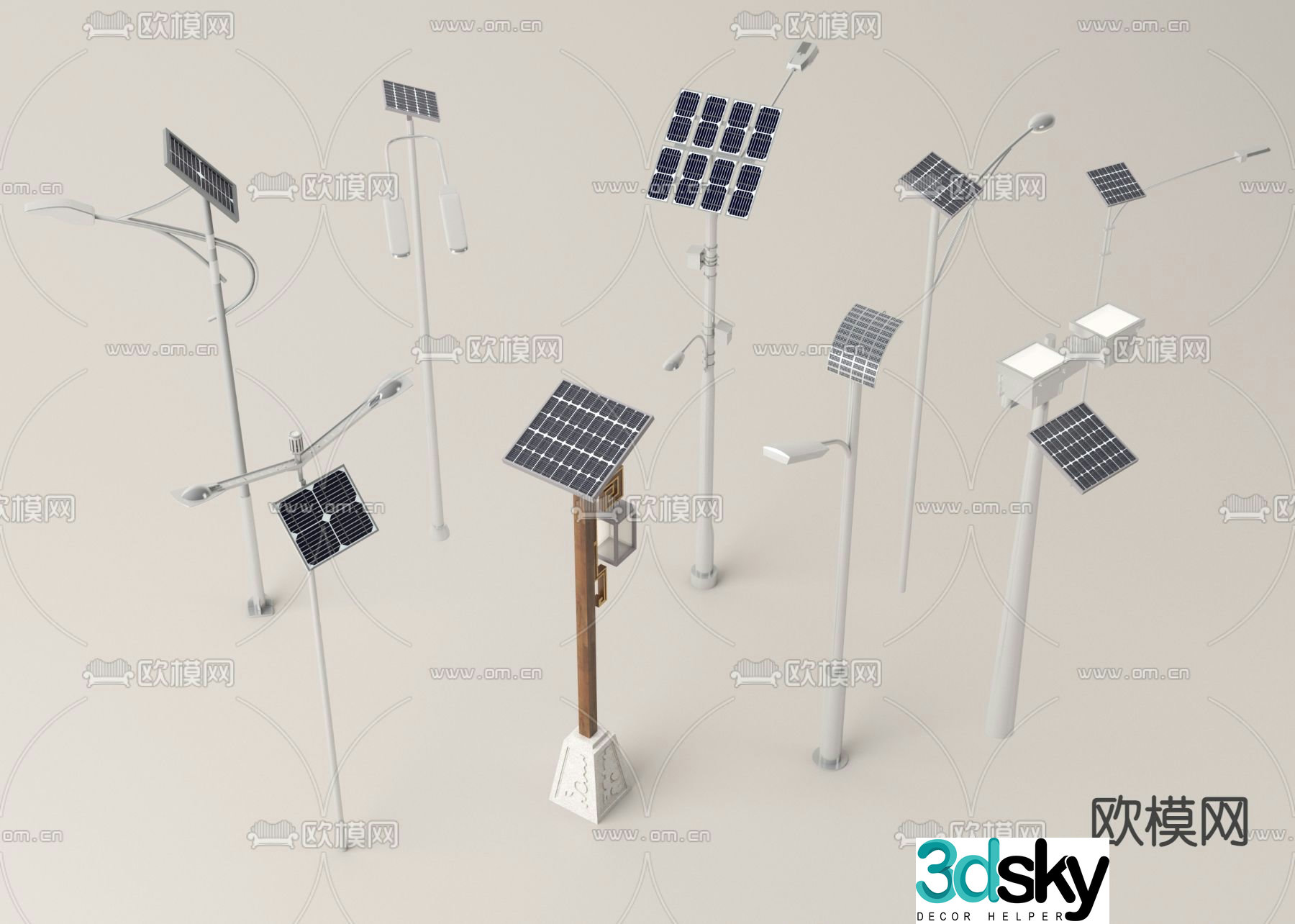 Outdoor lights Landscape lights Energy-saving lights Street lights 3D model