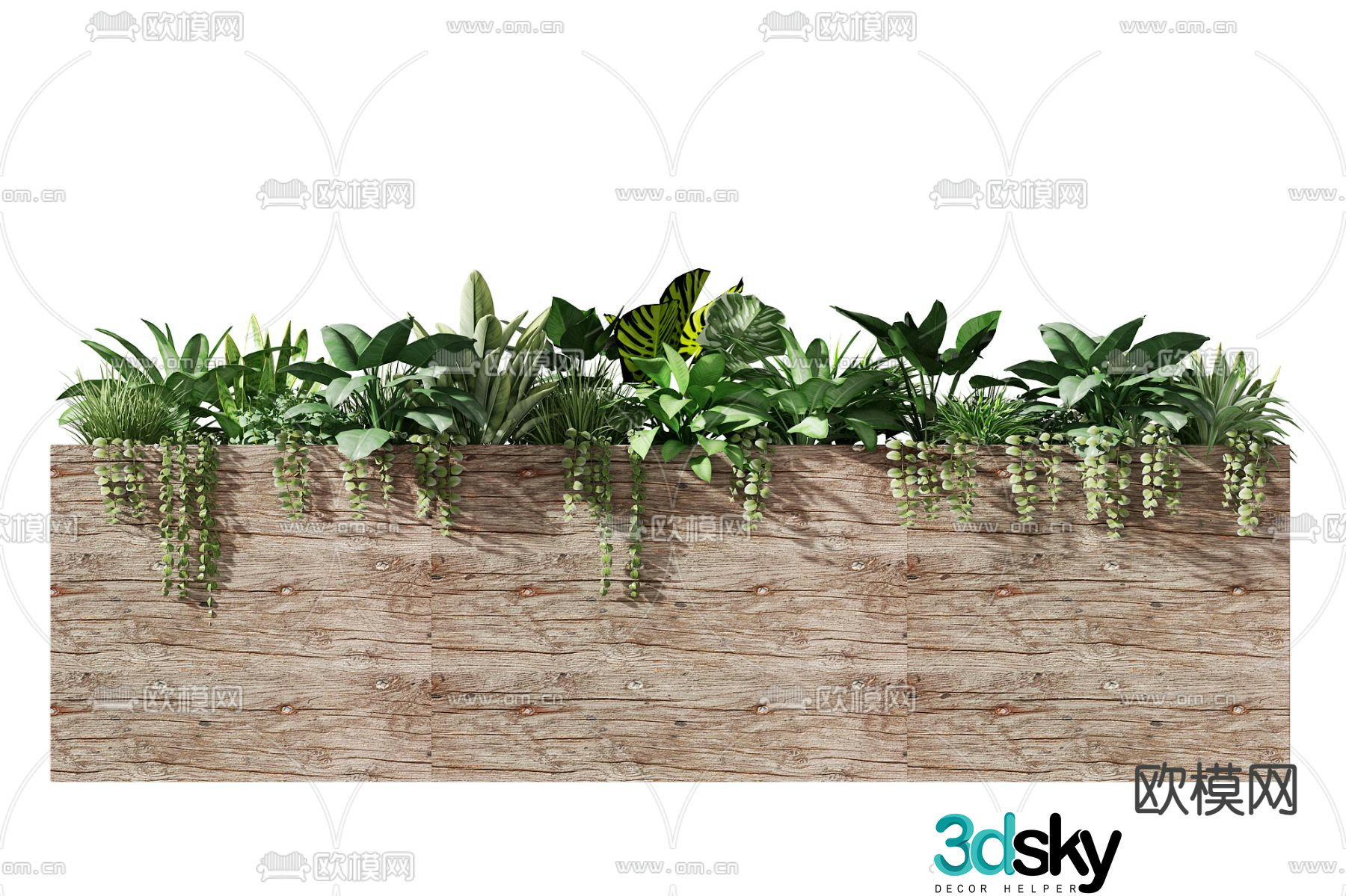 Outdoor flower box flower bed flower bowl 3d model