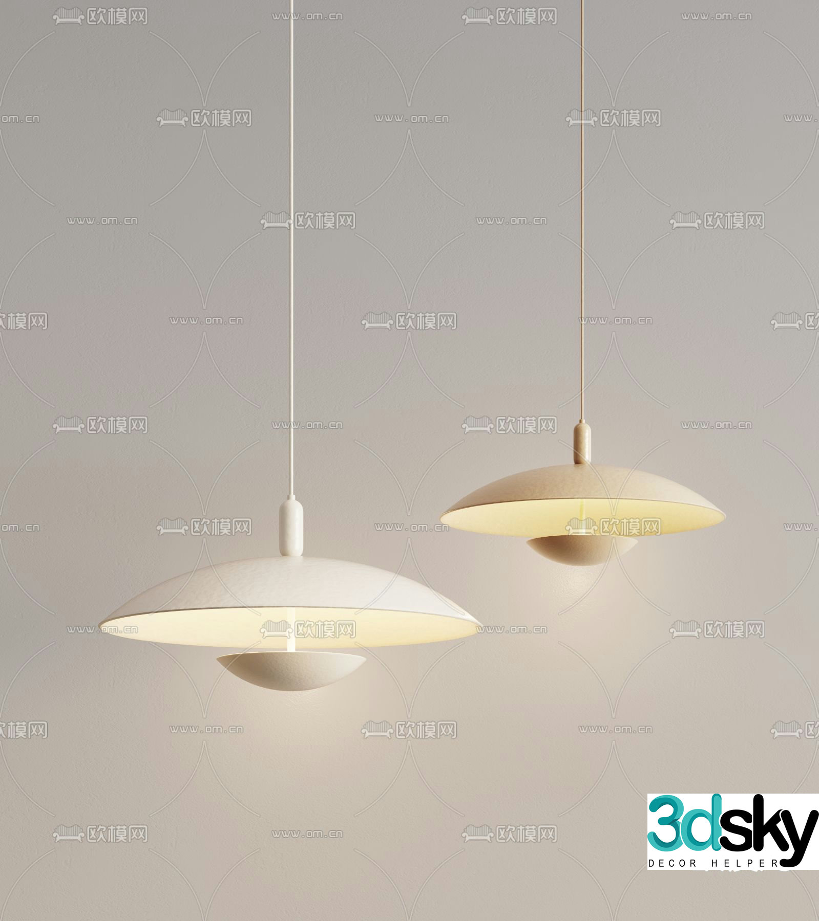 Cream style chandelier decorative chandelier 3d model