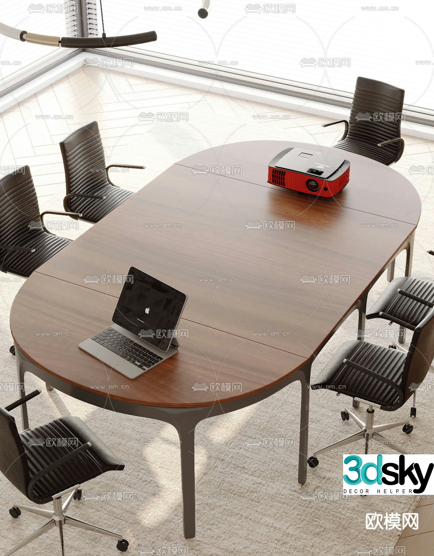 Modern conference table conference table 3d model