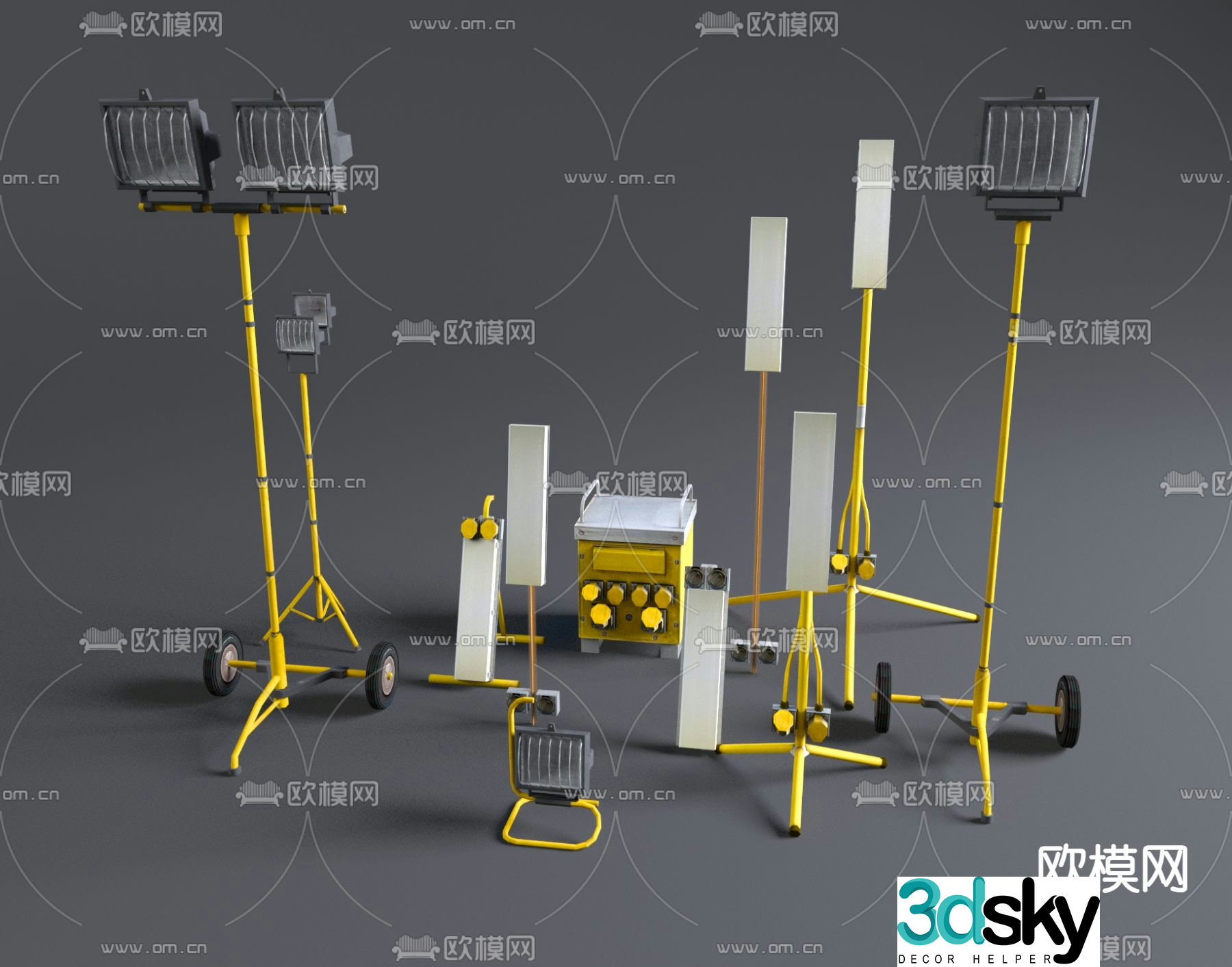 searchlight engineering light lighting 3d model