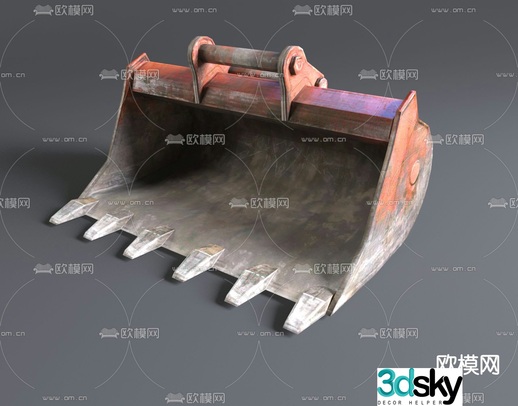 Excavating shovel head 3d model