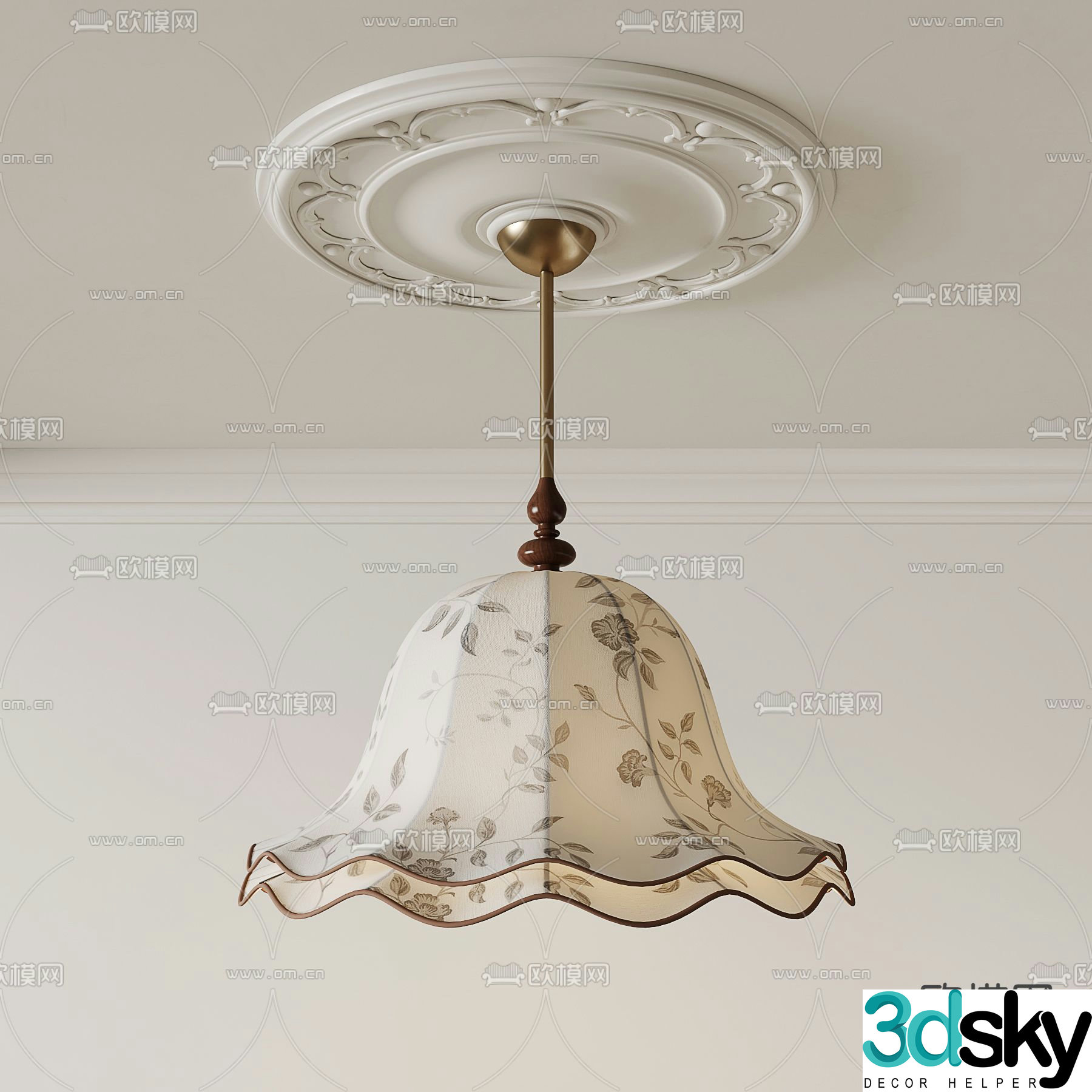 French chandelier dining room chandelier 3d model