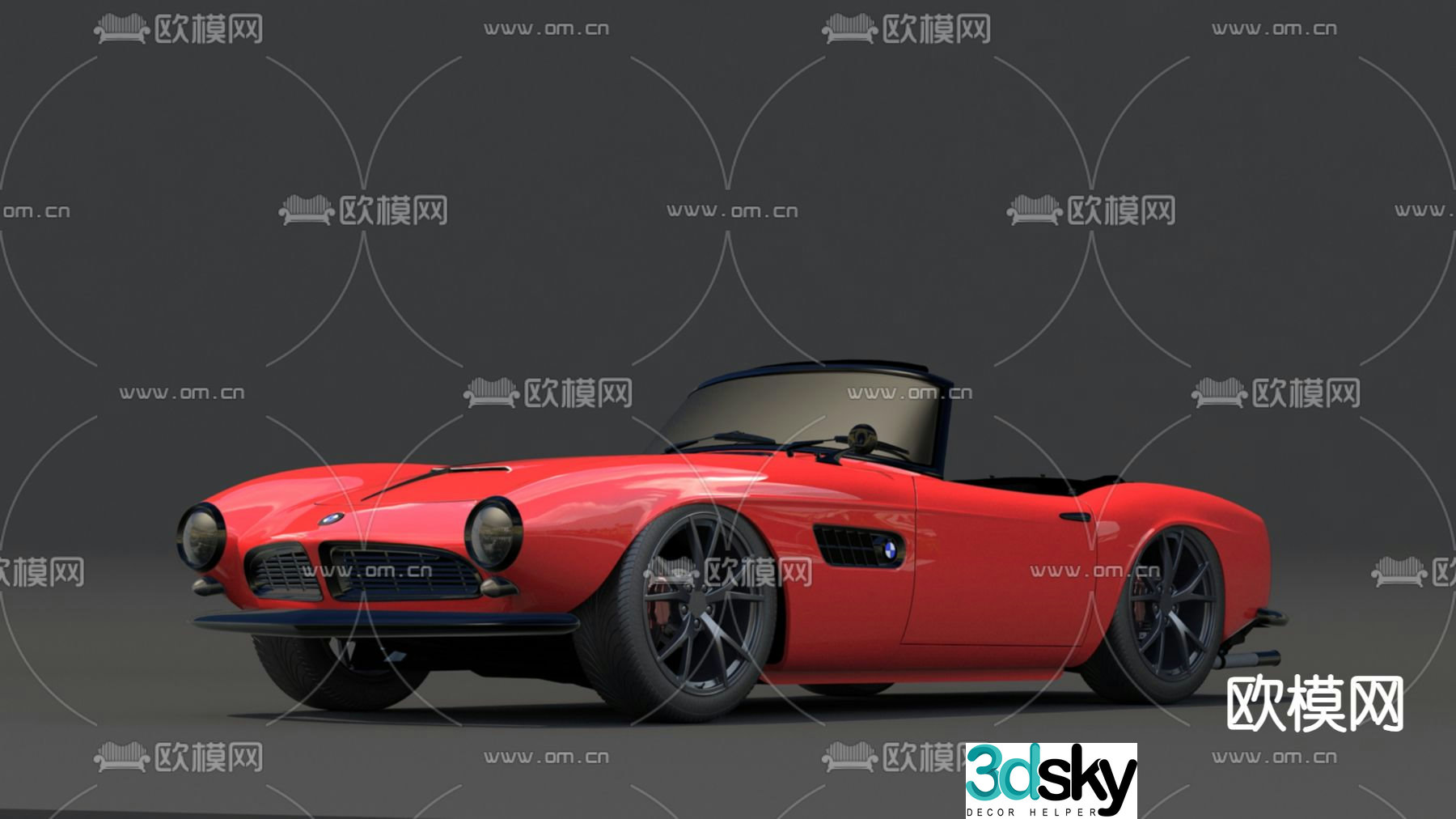 retro car classic car 3d model