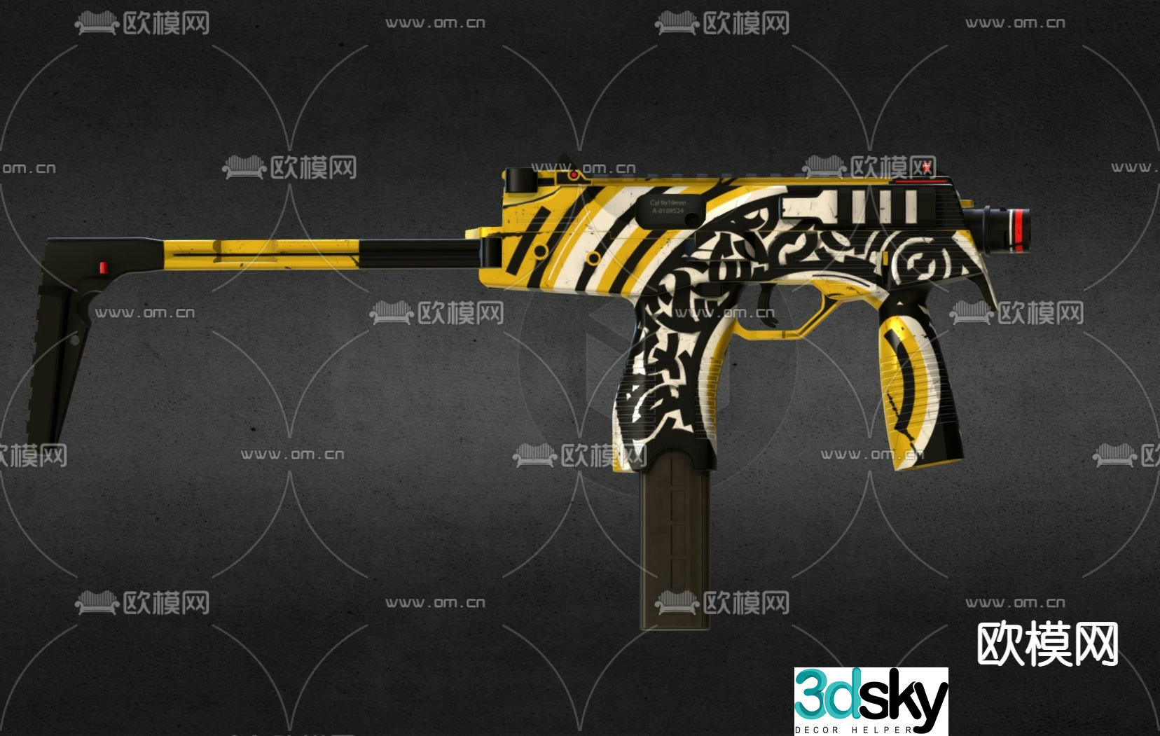 Pistol toy rifle 3d model