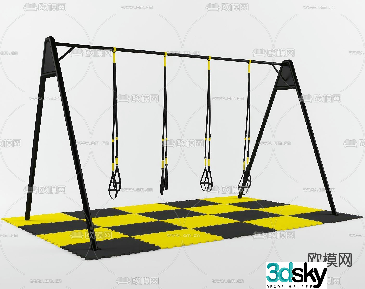 Yoga hanger fitness equipment 3d model