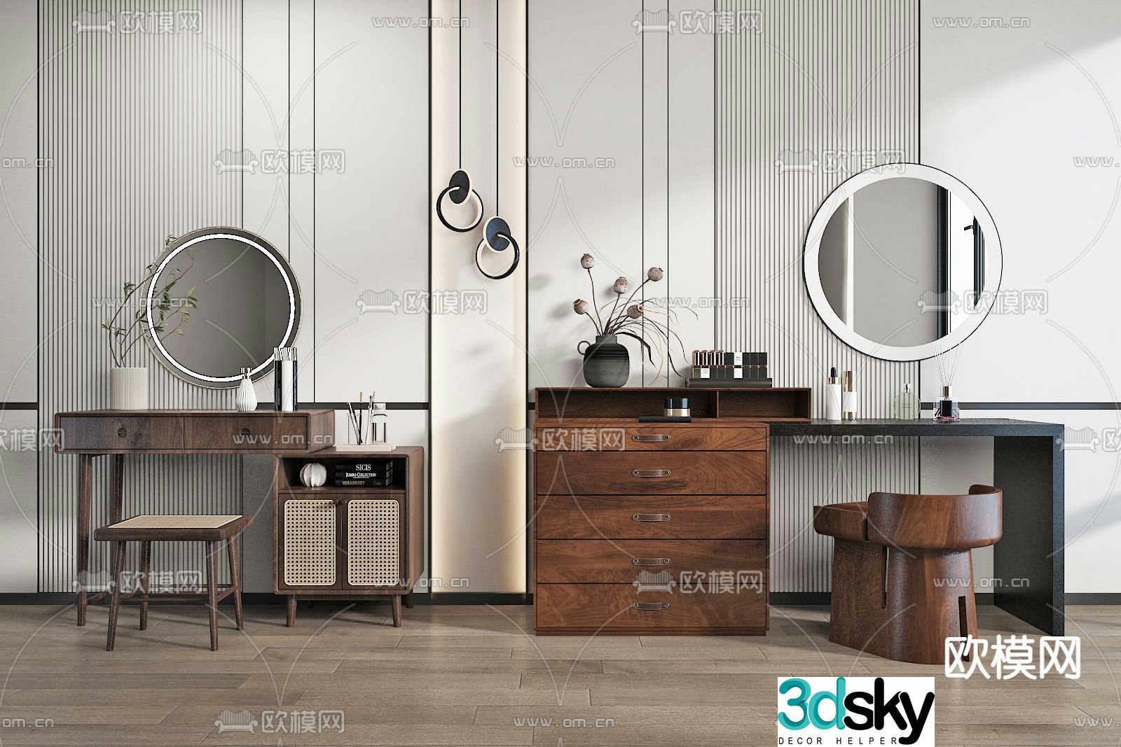 Medieval style dressing table 3D model
