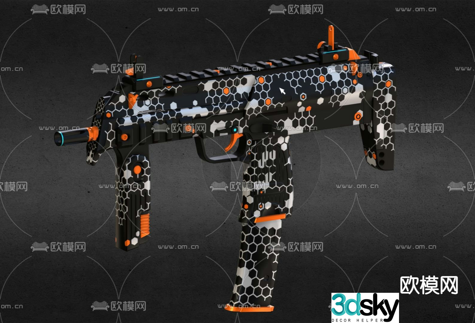 Pistol toy rifle 3d model