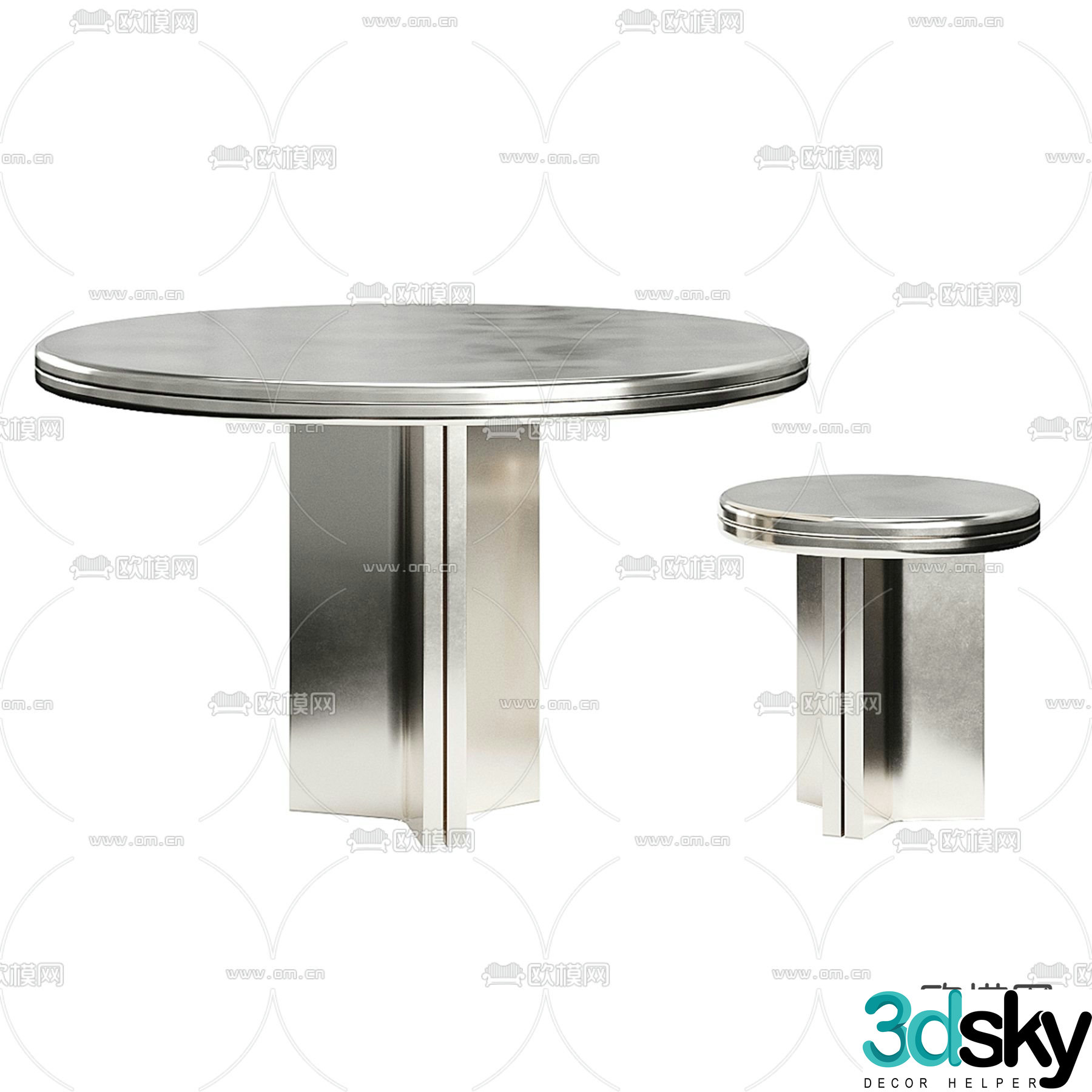 Joris Poggioli Metal Round Sides 3D Model