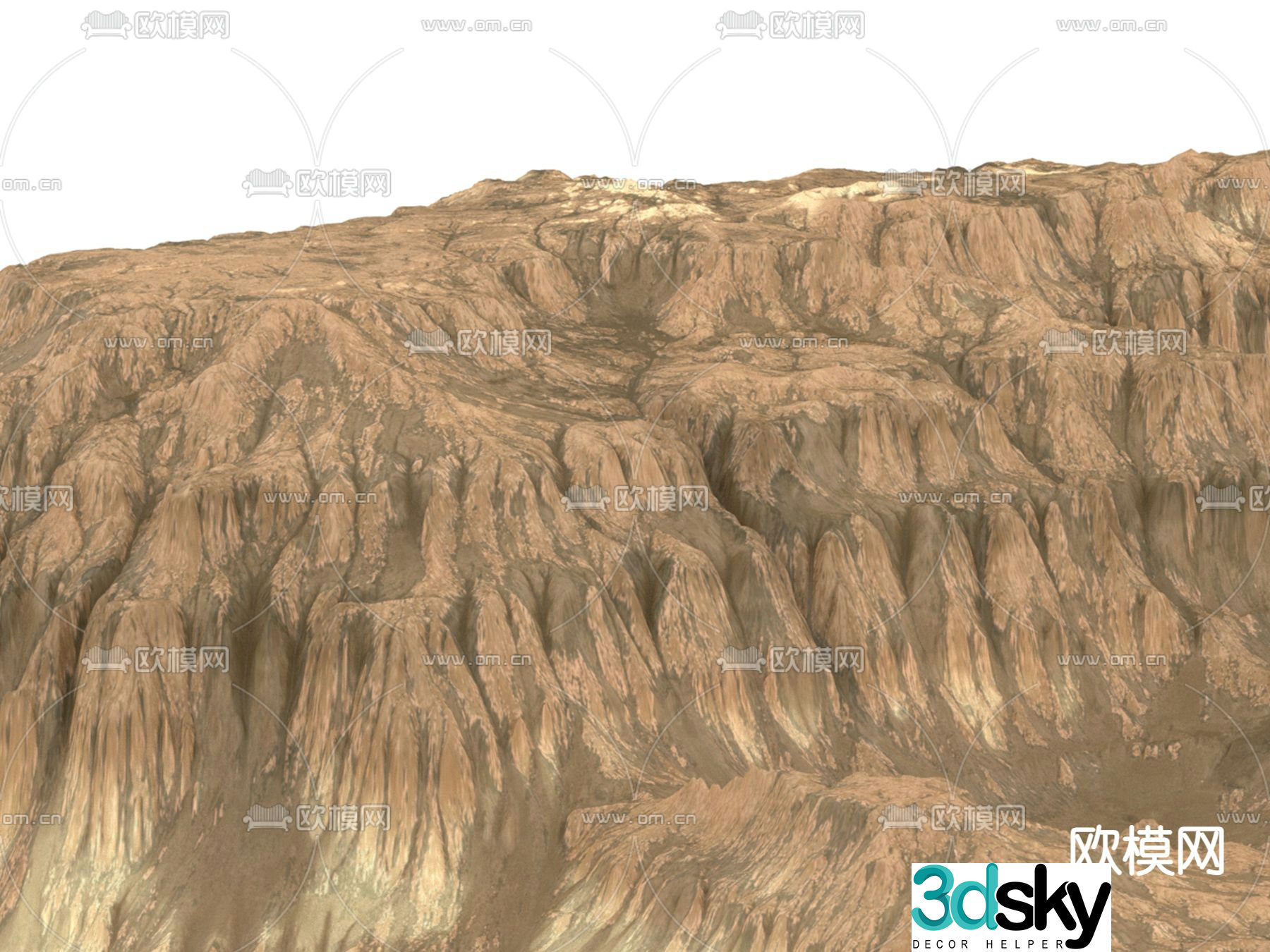 Mountain landforms peaks mountains 3d model
