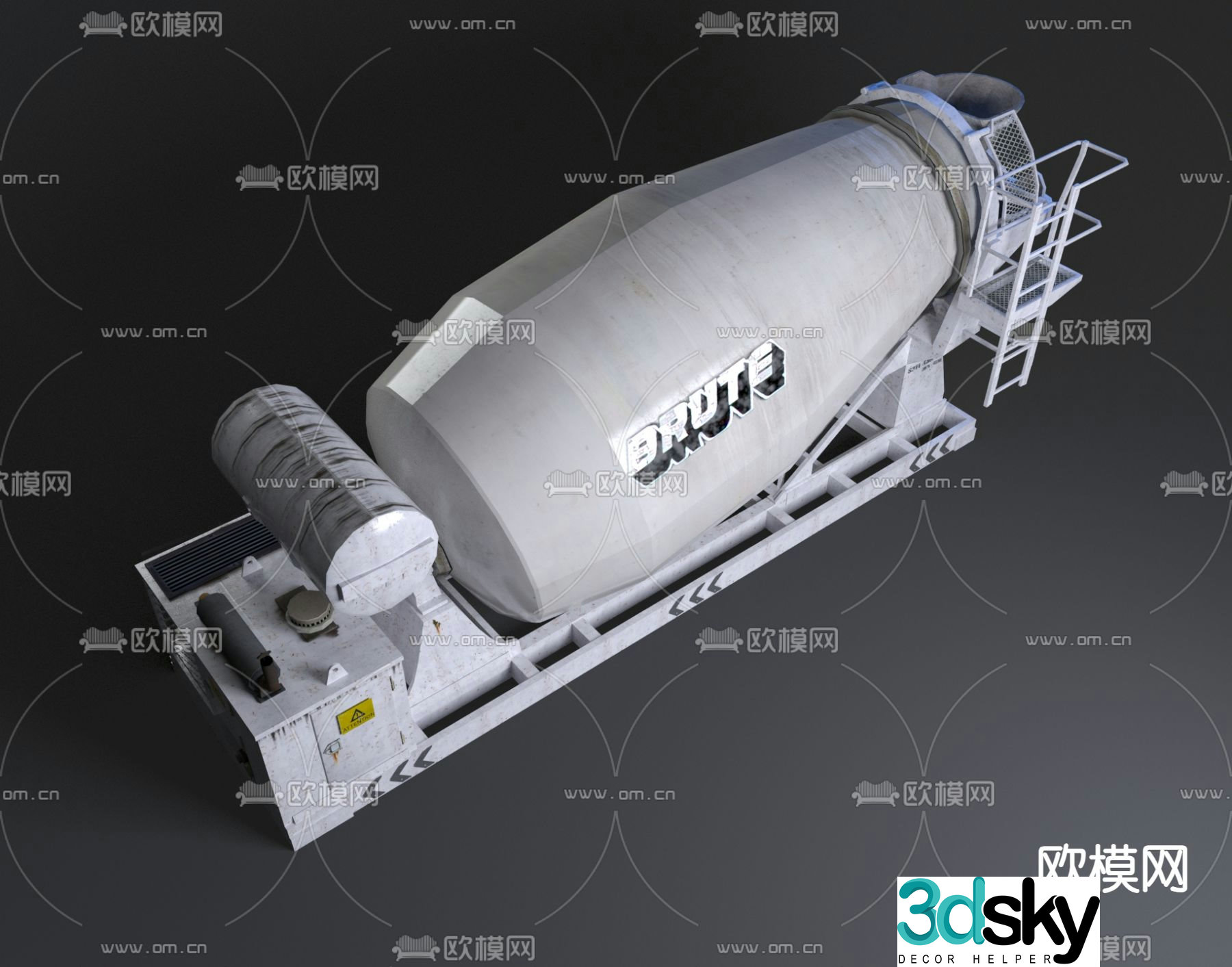 static mixer cement mixer 3d model