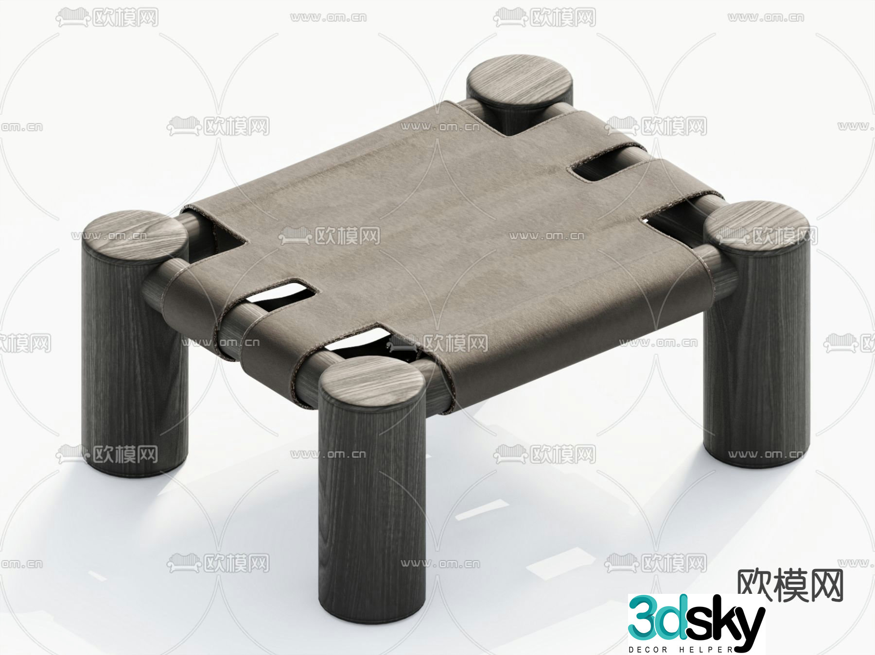 Wasabi stool shoe changing stool stool stool 3d model