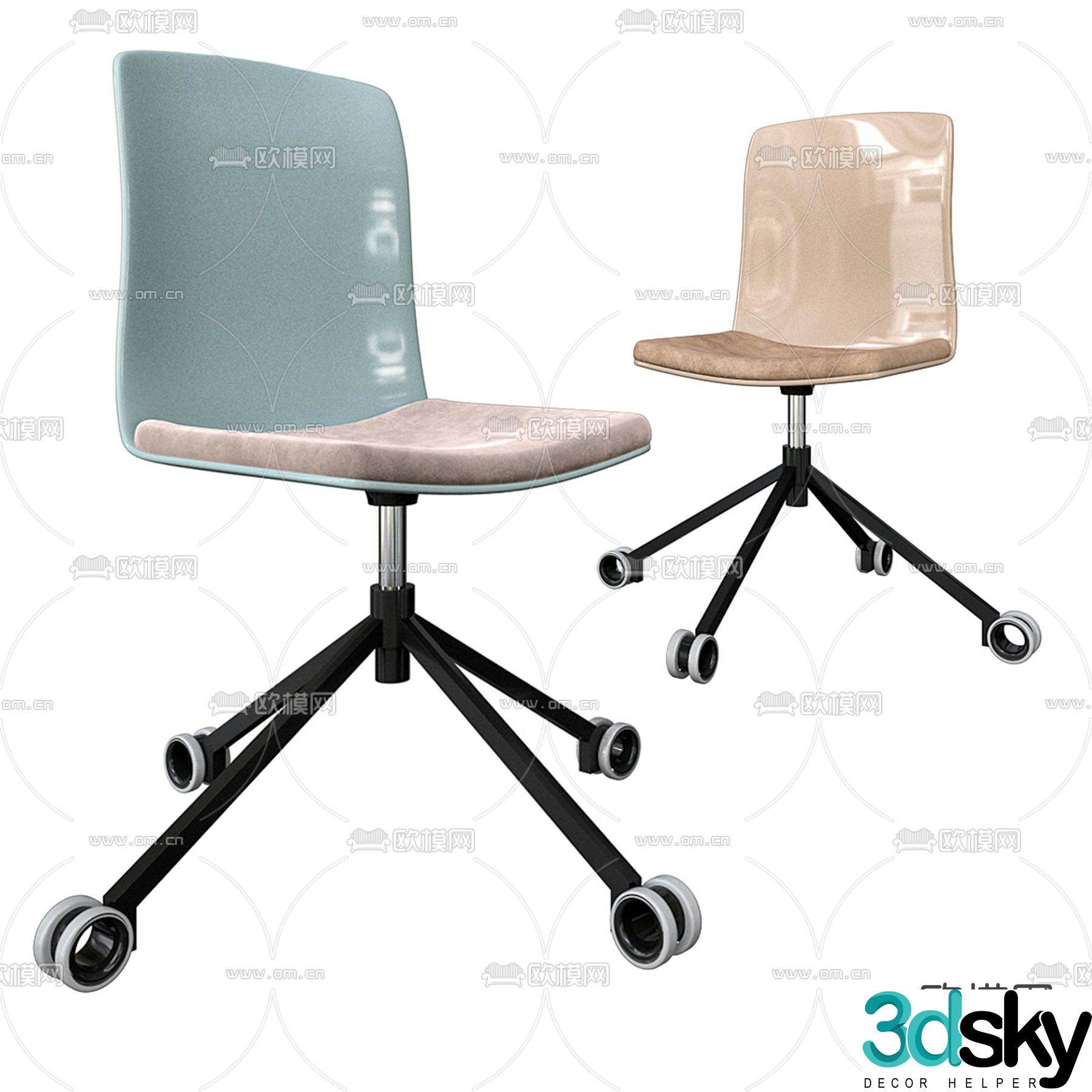 Actiu office chair shift chair staff chair 3d model