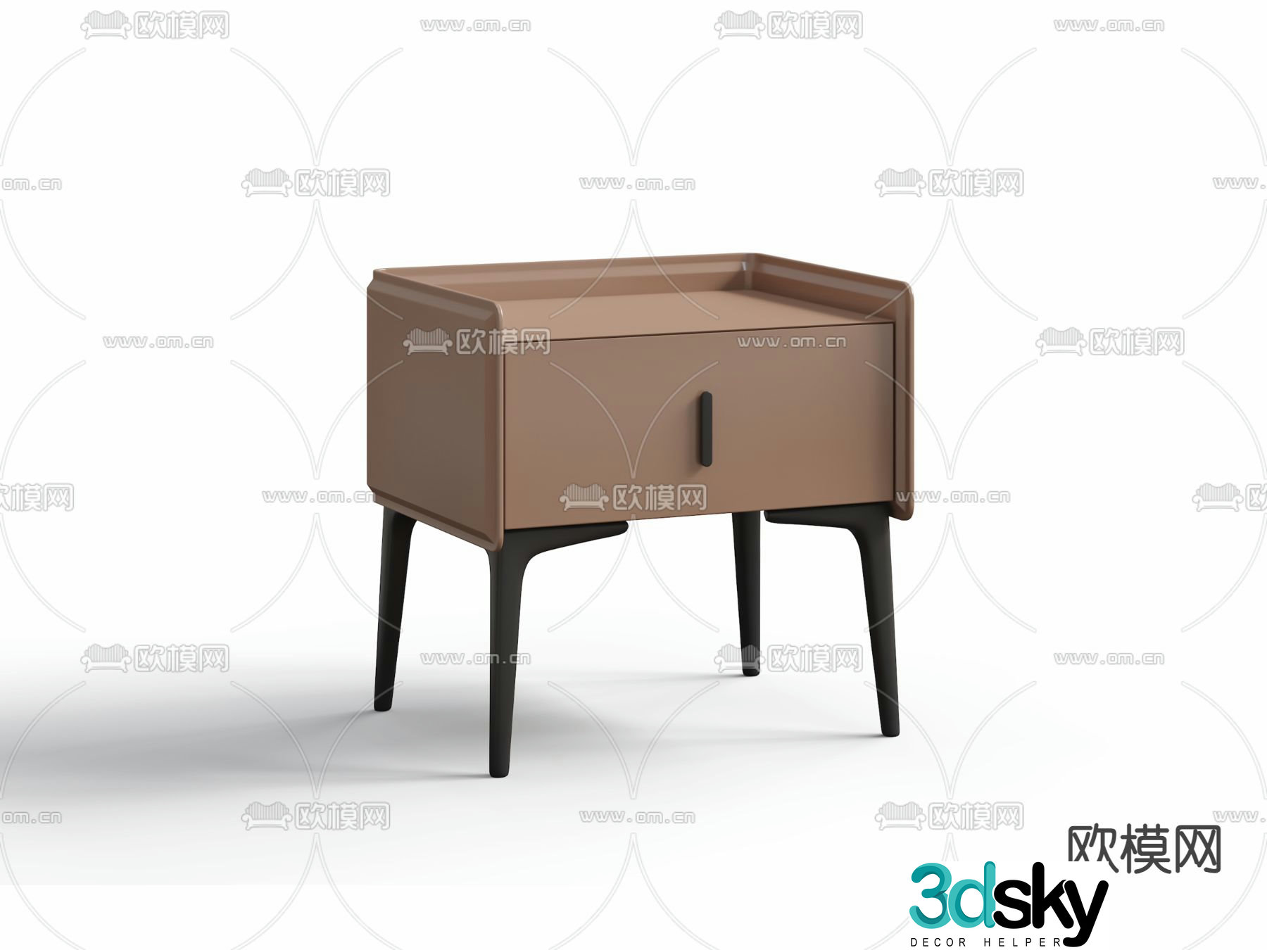 Modern bedside table 3d model