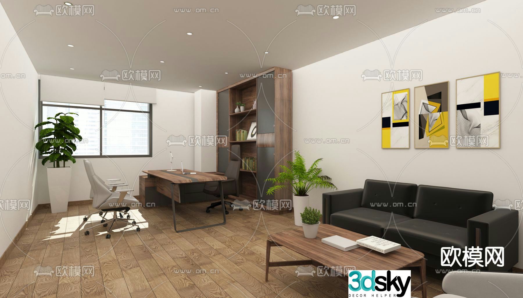 Modern general manager office 3d model